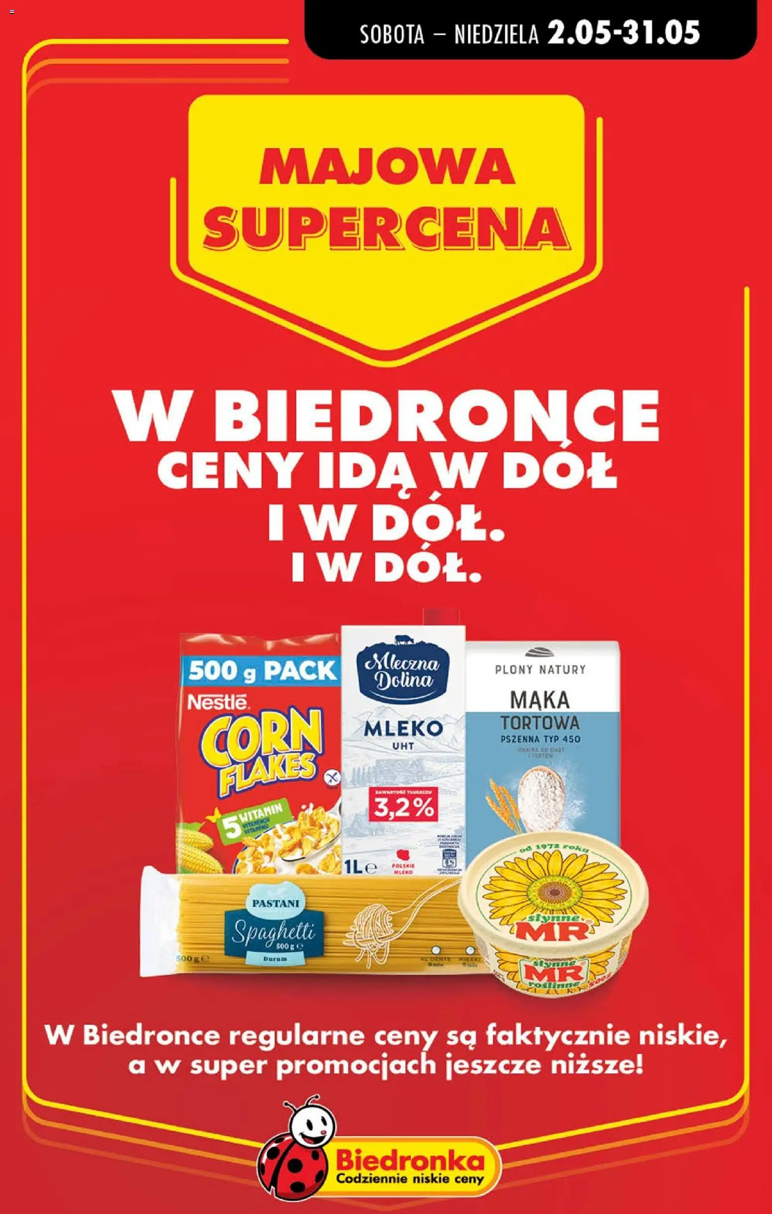 Biedronka Polsko leták - Majowa supercena od 02.05.2026 | Strana: 1 | Produkty: Mléko