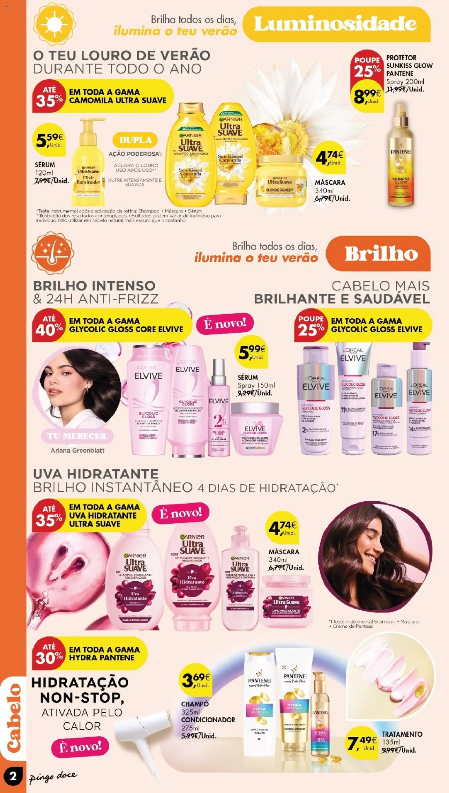 Pingo Doce Beleza │ válido de 18/08/2026 | Página: 2 | Produtos: Gloss, Champô, Shampoo, Condicionador