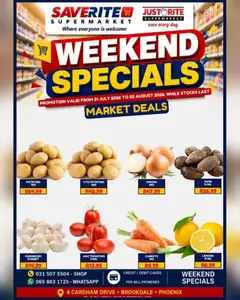 Saverite specials catalogue – valid from 31/07/2026