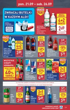 Náhled letáku Aldi Polsko leták od 21.09.2026 | Strana: 25 | Produkty: Pepsi, Red Bull, Pepsi Max