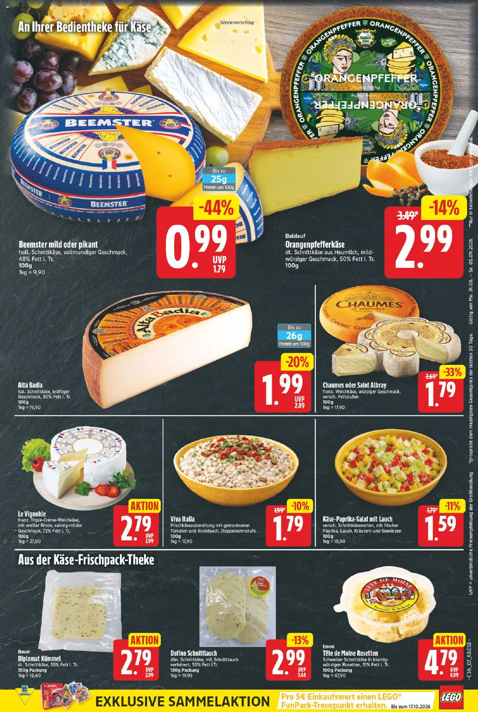 E center Prospekt – gültig ab 31.08.2026 | Seite: 9 | Produkte: Käse, Tomaten, Lauch