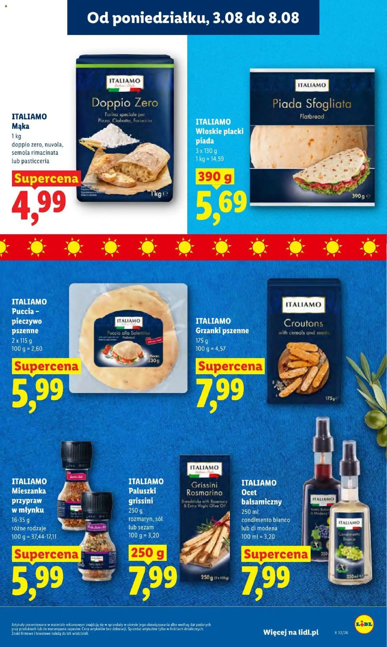 Lidl gazetka od 03.08.2026 | Strona: 47 | Produkty: Pieczywo, Ocet balsamiczny, Mąka, Sezam