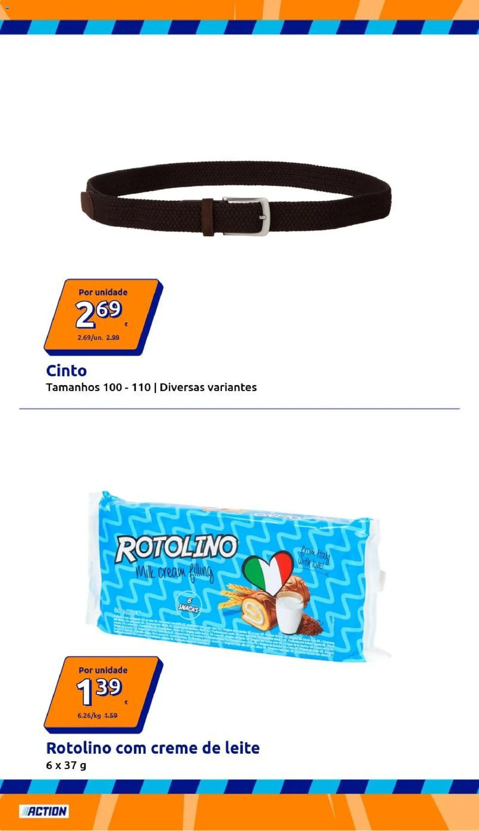 Action folheto │ válido de 16/09/2026 | Página: 18 | Produtos: Cinto, Snacks, Creme de leite, Creme