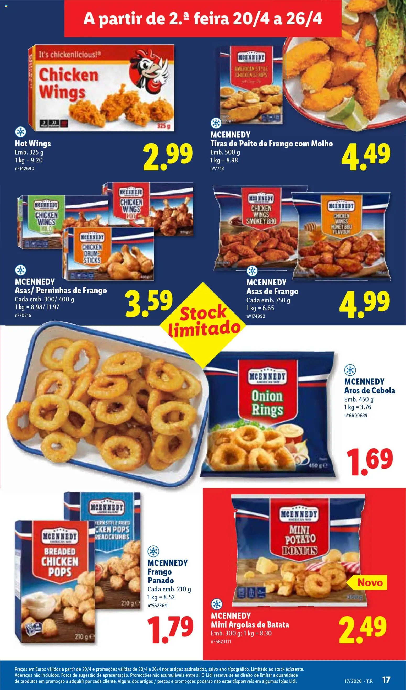 Lidl folheto │ válido de 20.04.2026 | Página: 17 | Produtos: Batata, Asas de frango, Peito de frango, Cebola