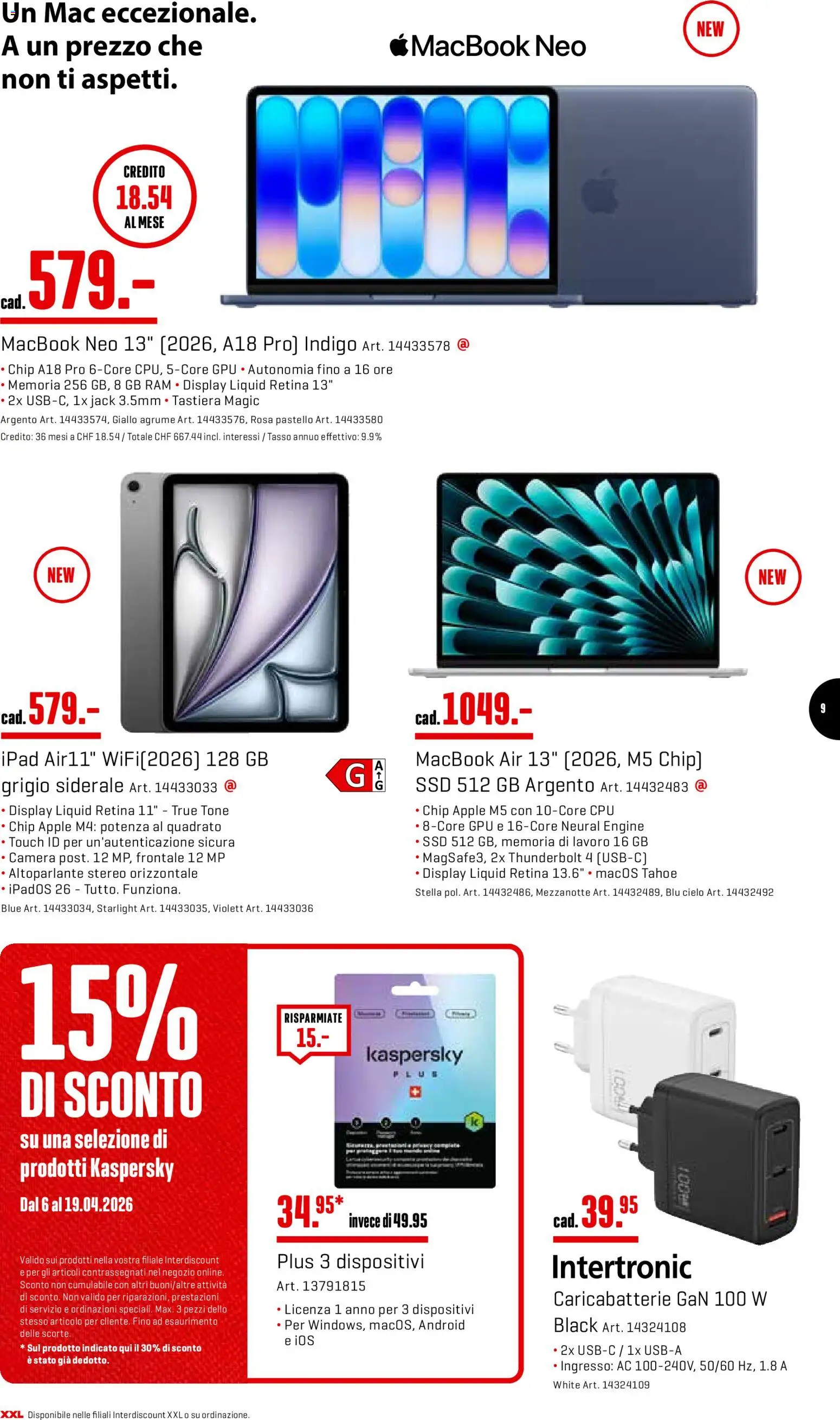 Interdiscount aktionen IT – gültig ab 06.04.2026 | Seite: 9 | Produkte: Apple, Macbook, Ipad