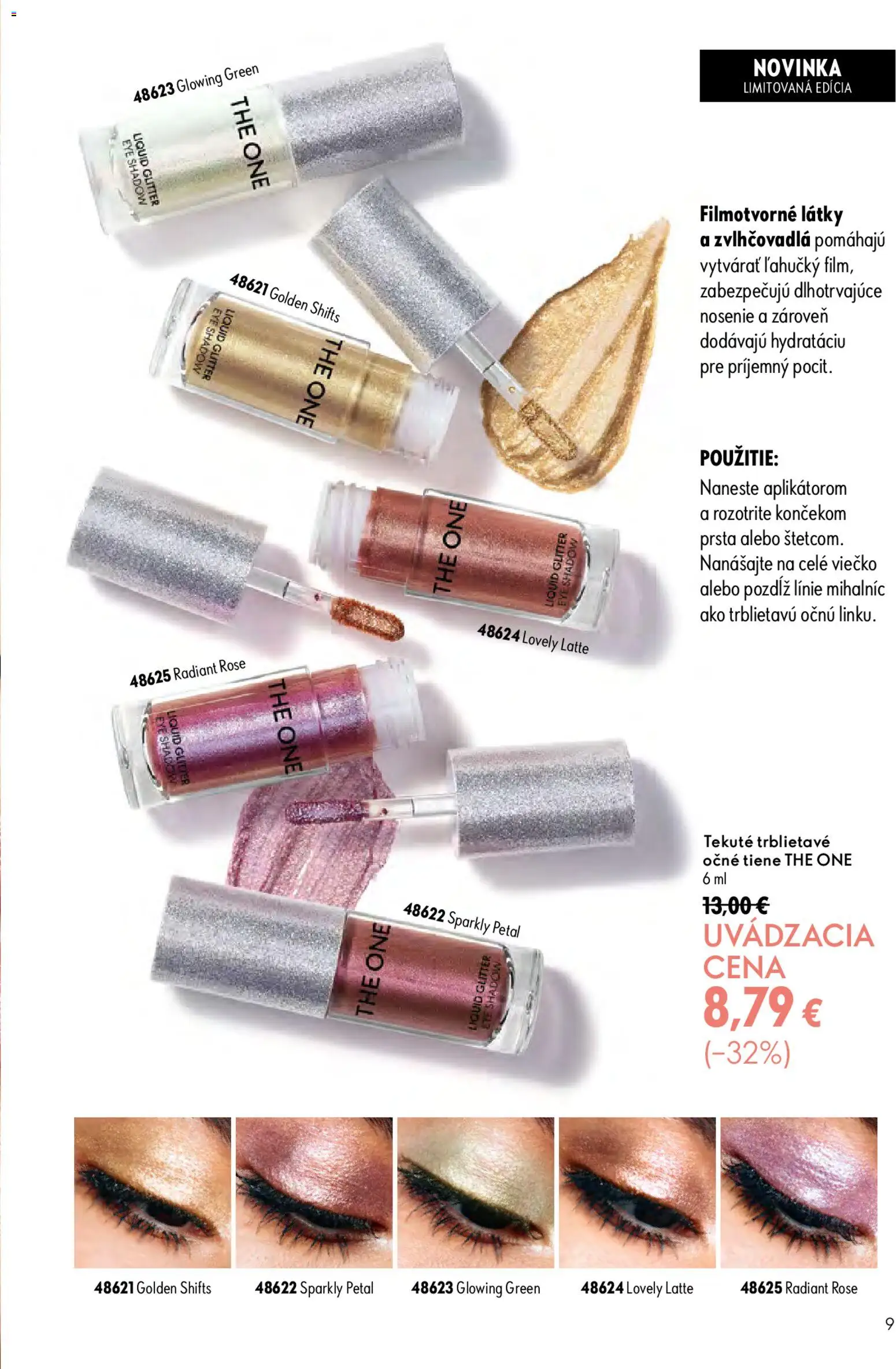 Nové Oriflame akcie – leták je platný od 09.09.2026 | Strana: 9 | Produkty: Očné tiene