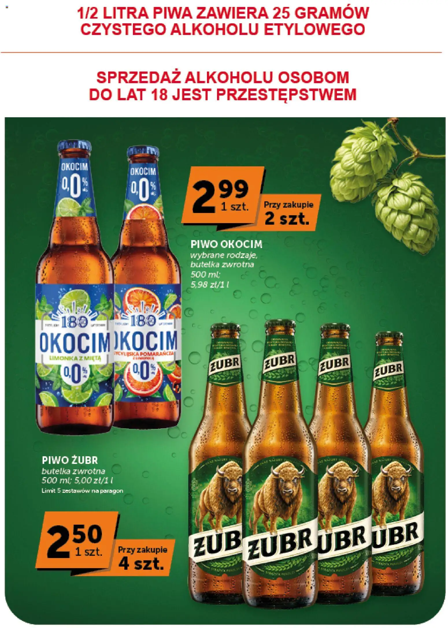 Euro Sklep gazetka - Market od 13.08.2026 | Strona: 16 | Produkty: Piwo żubr, Limonka, Mięta, Piwo