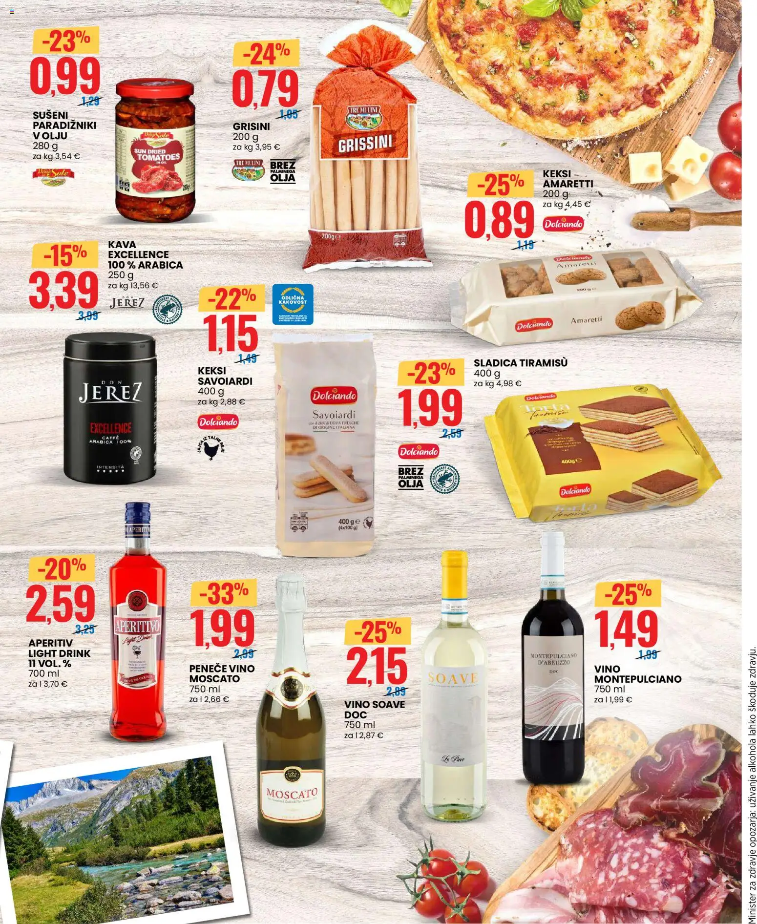 Novi Eurospin katalog ponudbe – veljaven od 26.06.2026 | Stran: 3 | Izdelki: Keksi, Grisini, Kava, Vino