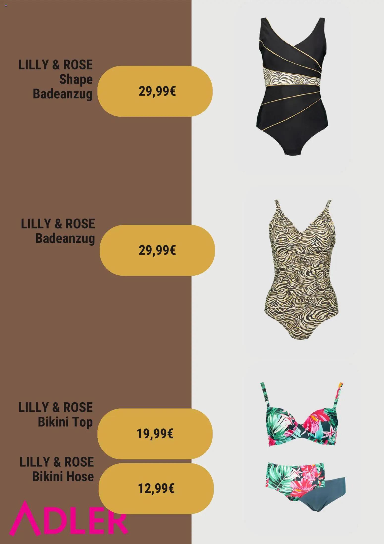 Adler Prospekt 	 – gültig ab 08.05.2026 | Seite: 3 | Produkte: Top, Bikini, Hose, Badeanzug