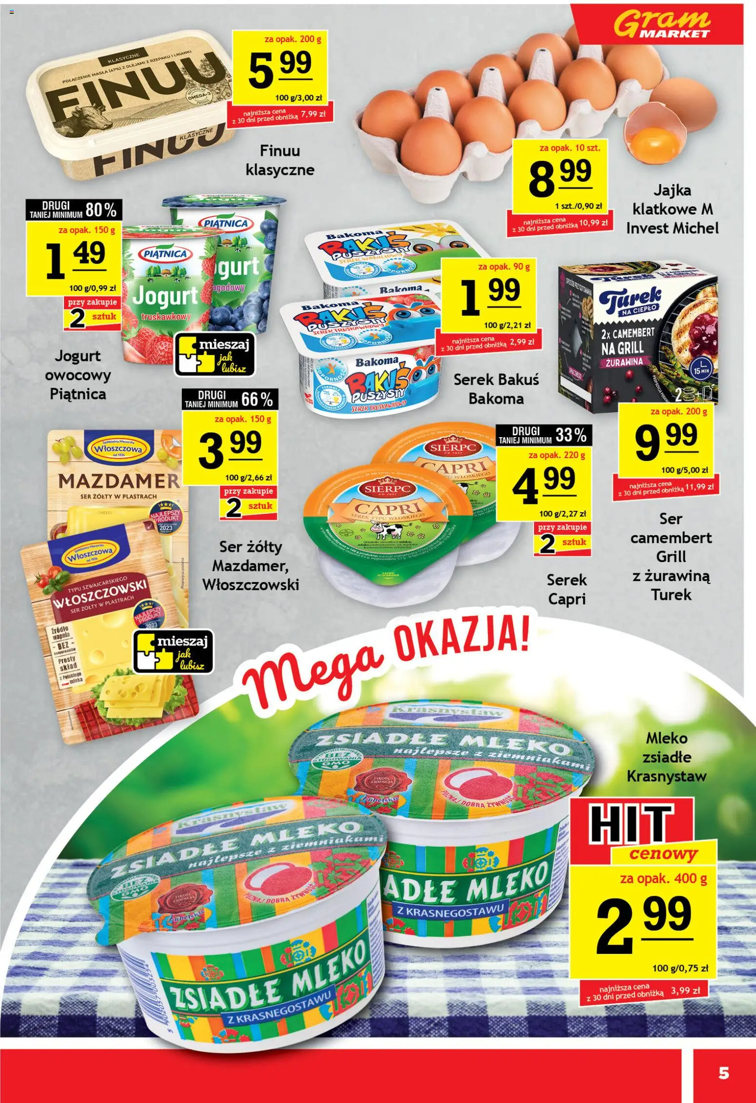 Gram Market gazetka od 20.05.2026 | Strona: 5 | Produkty: Camembert, Żurawina, Ser, Jajka