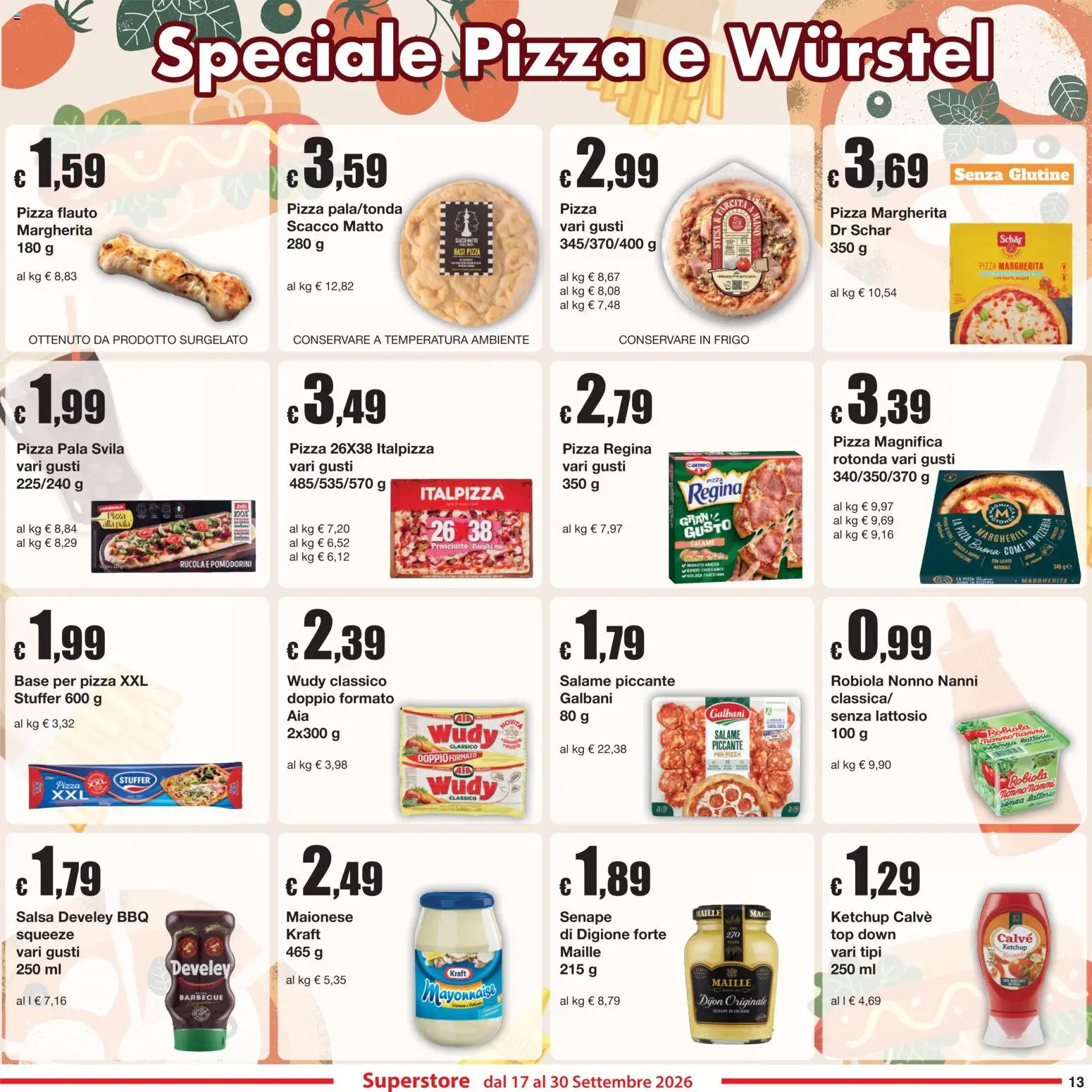 Volantino Sì con Te del 17/09/2026 | Pagina: 13 | Prodotti: Pomodorini, Ketchup, Prosciutto, Robiola