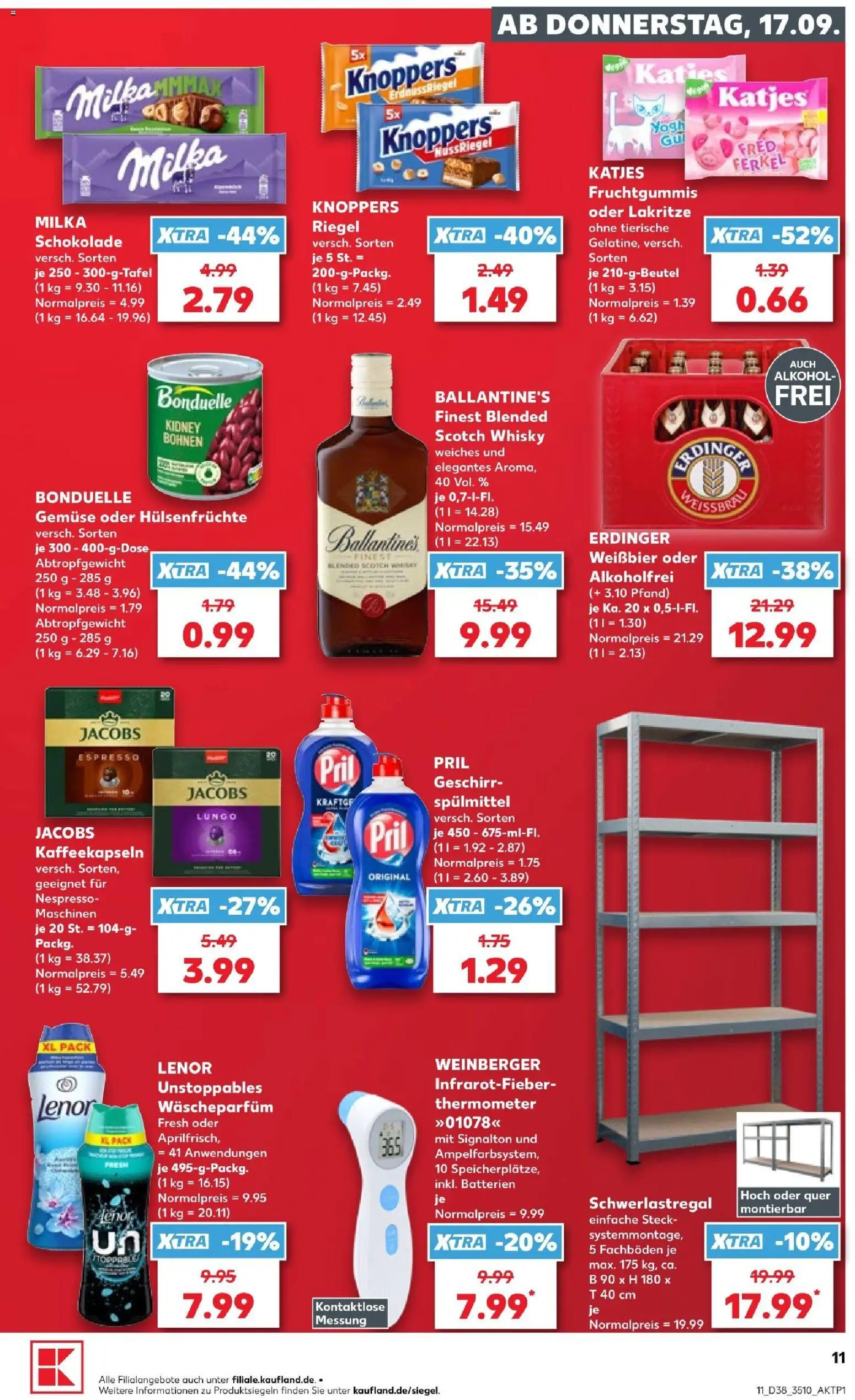 Kaufland Prospekt Zeitz – gültig ab 17.09.2026 | Seite: 11 | Produkte: Whisky, Weißbier, Katjes, Alkohol