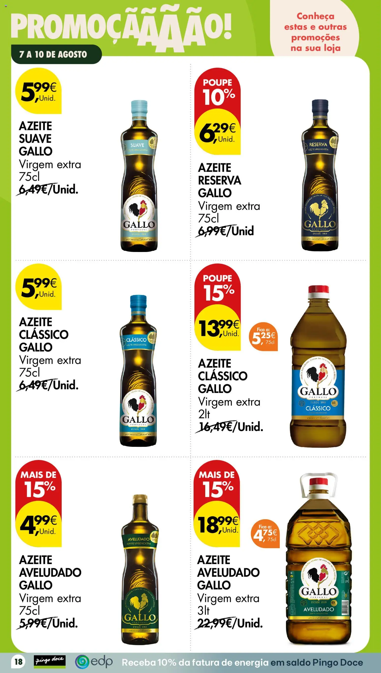 Pingo Doce Poupe este Fim de Semana │ válido de 07/08/2026 | Página: 18 | Produtos: Azeite, Azeite virgem extra