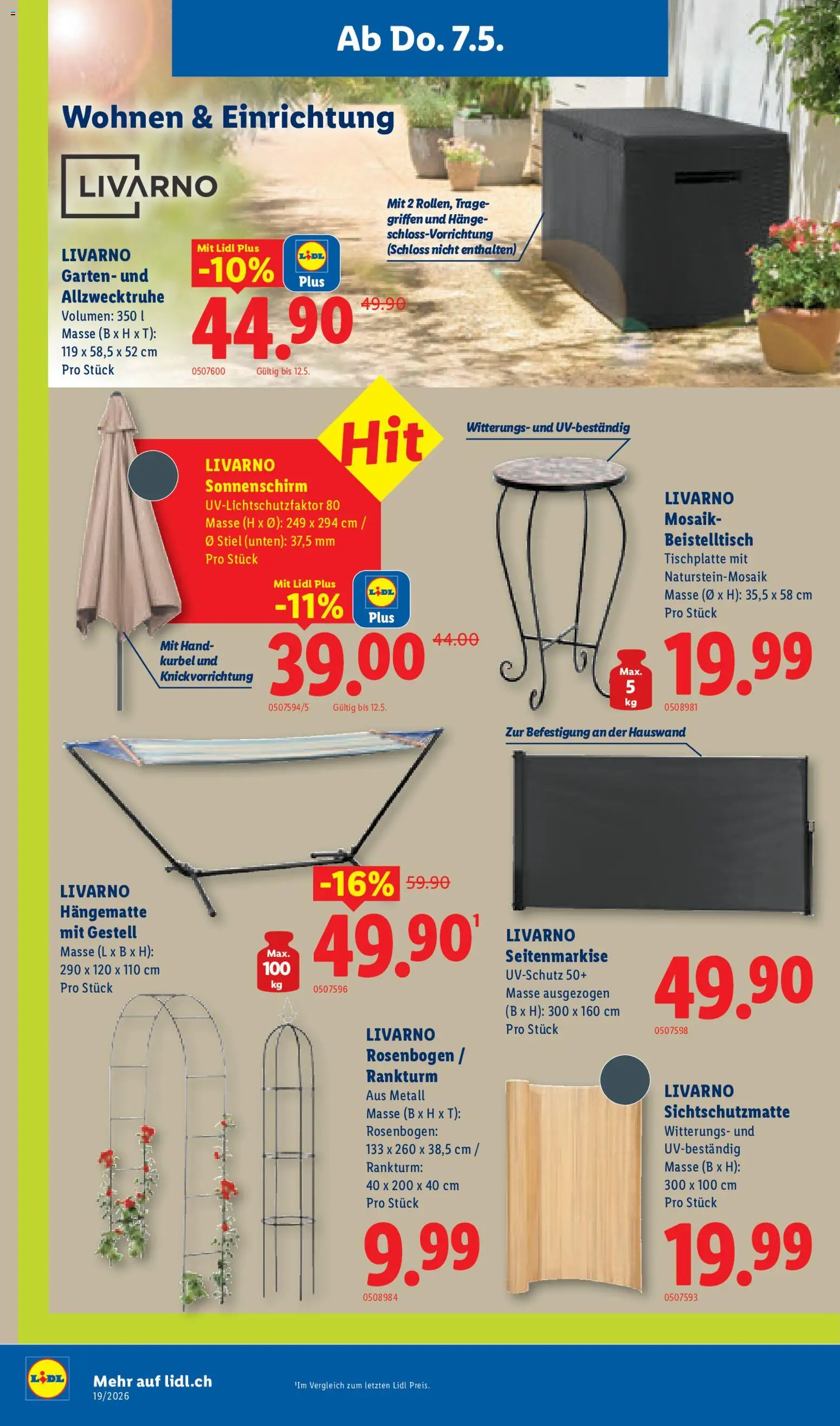 Lidl aktionen – gültig ab 07.05.2026 | Seite: 18 | Produkte: Beistelltisch