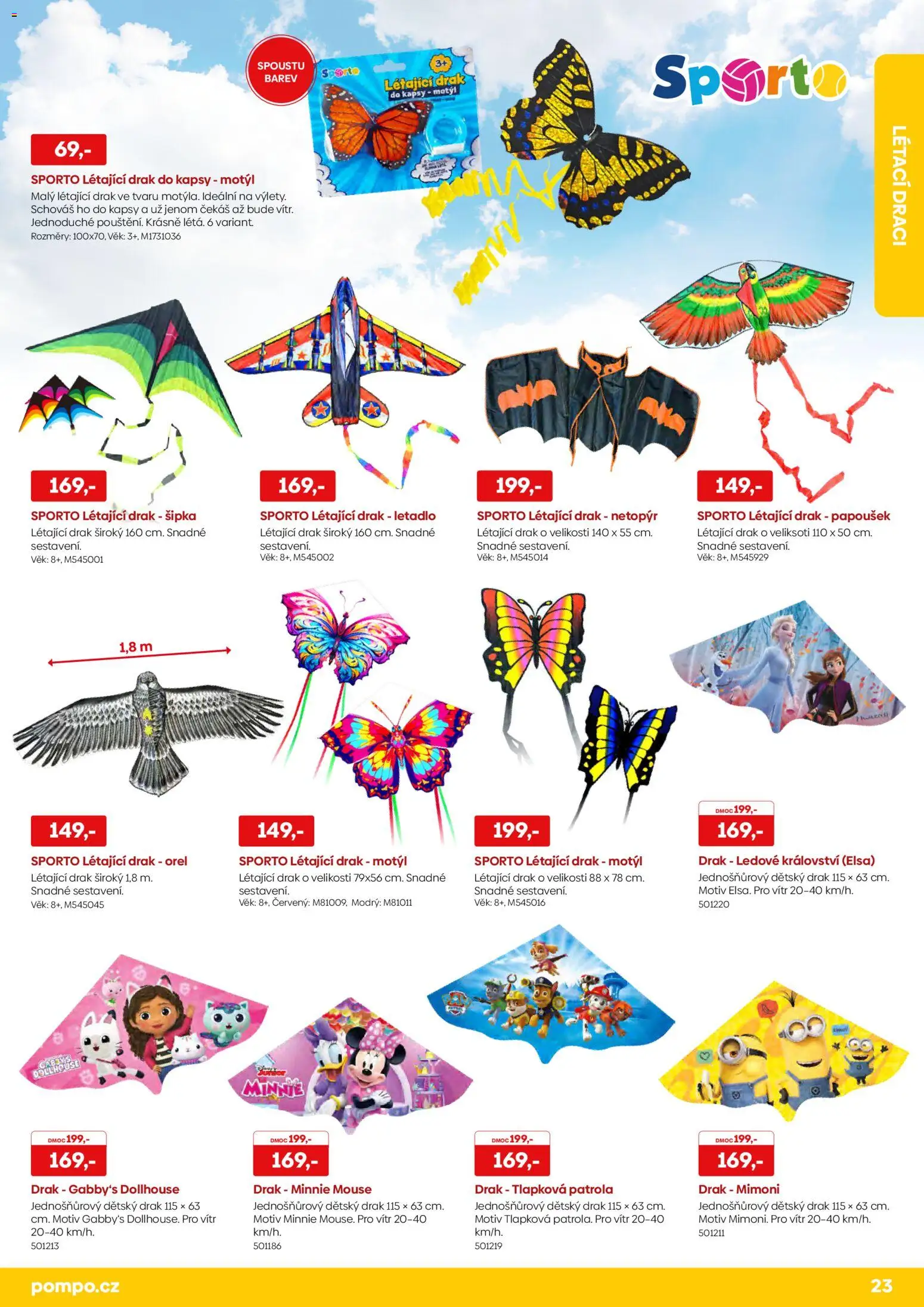 Pompo katalog Zpátky do školy 2026 od 20.07.2026 | Strana: 23 | Produkty: Tlapková patrola, Gabby's Dollhouse, Mimoni