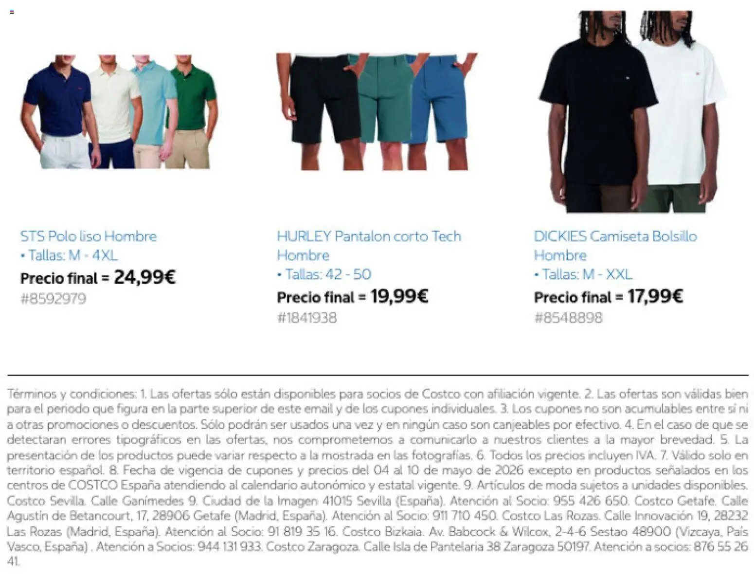 Costco catálogo │ válido desde el 04.05.2026 | Página: 13 | Productos: Pantalón corto