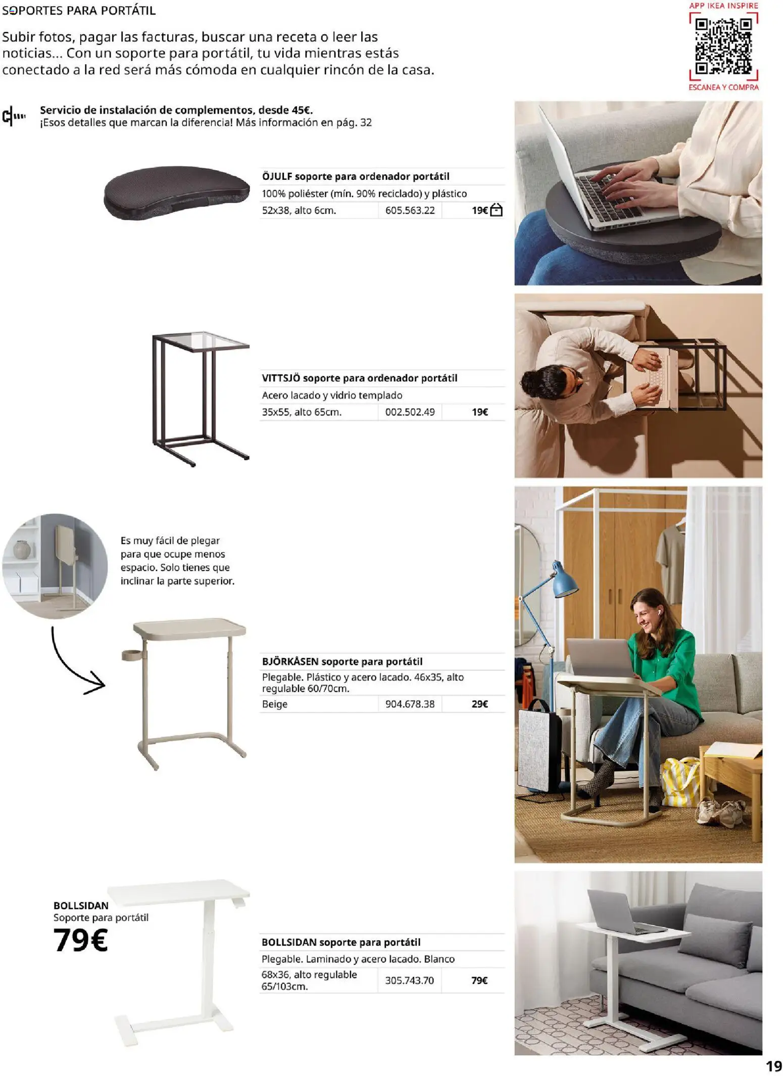Catálogo IKEA Oficina en casa │ válido desde el 01.02.2026 | Página: 19 | Productos: Soporte para ordenador portátil, Ordenador