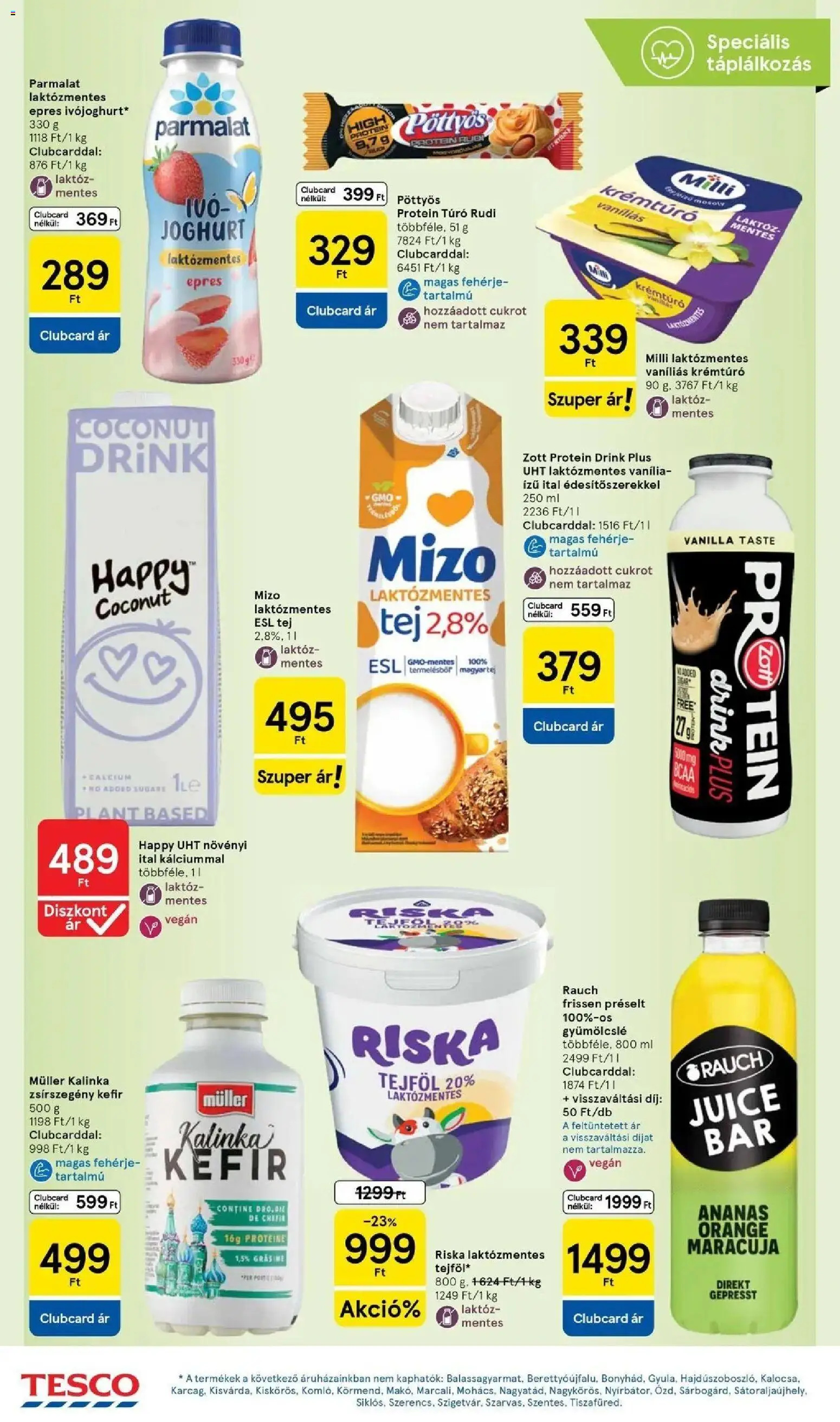Tesco akciós ujság - amely érvényes a következő dátumtól: 2026.10.01. | Oldal: 10 | Termékek: Krémtúró, Milli, Mizo, Joghurt