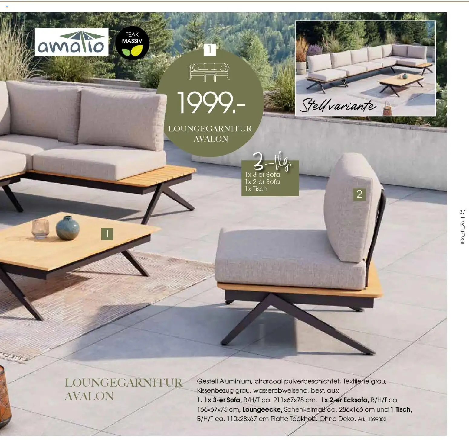 Zurbrüggen Garten Unna – gültig ab 19.03.2025 | Seite: 37 | Produkte: Sofa, Tisch