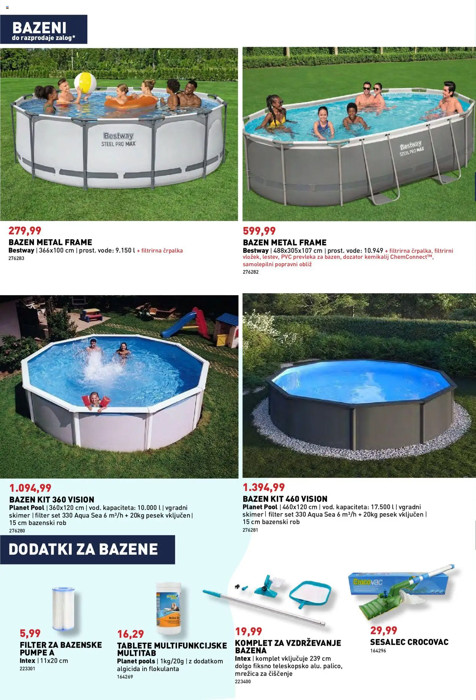 Novi Inpos katalog ponudbe – veljaven od 09.07.2026 | Stran: 2 | Izdelki: Bazen, Sesalec, Prevleka, Mrežica