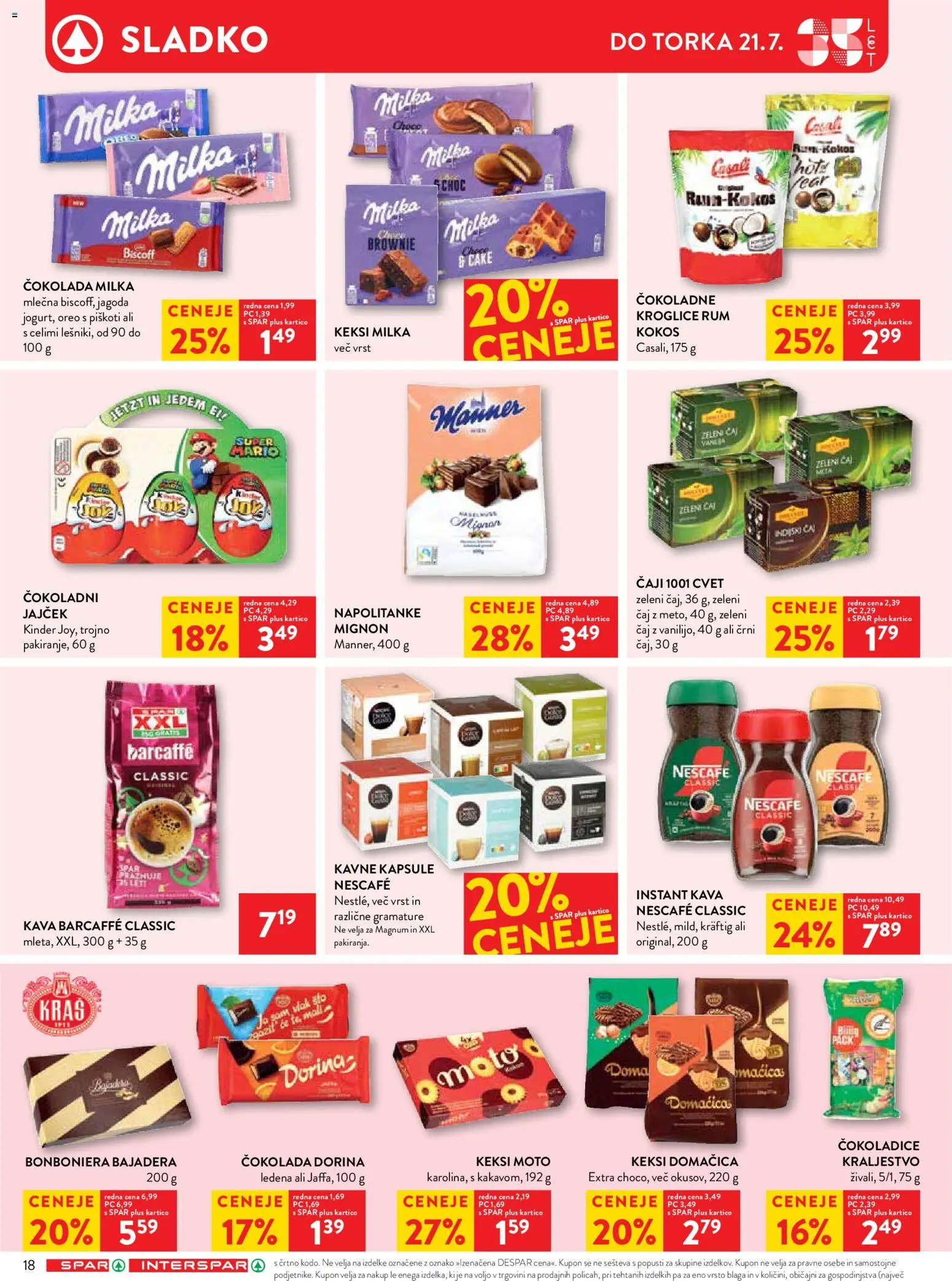 Novi Spar katalog ponudbe – veljaven od 16.07.2026 | Stran: 24 | Izdelki: Zeleni čaj, Kava, Caj, Piskoti