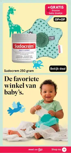 Sudocrem 250 gram, Beschermende crème voor de behandeling en preventie van: Luieruitslag, Schaafwonden, Incontinentie volwassen uitslag en om de huid te beschermen. - Voorbeeld van een folder van Etos, geldig van 11.05.2026 | Pagina: 47 | Producten: Crème