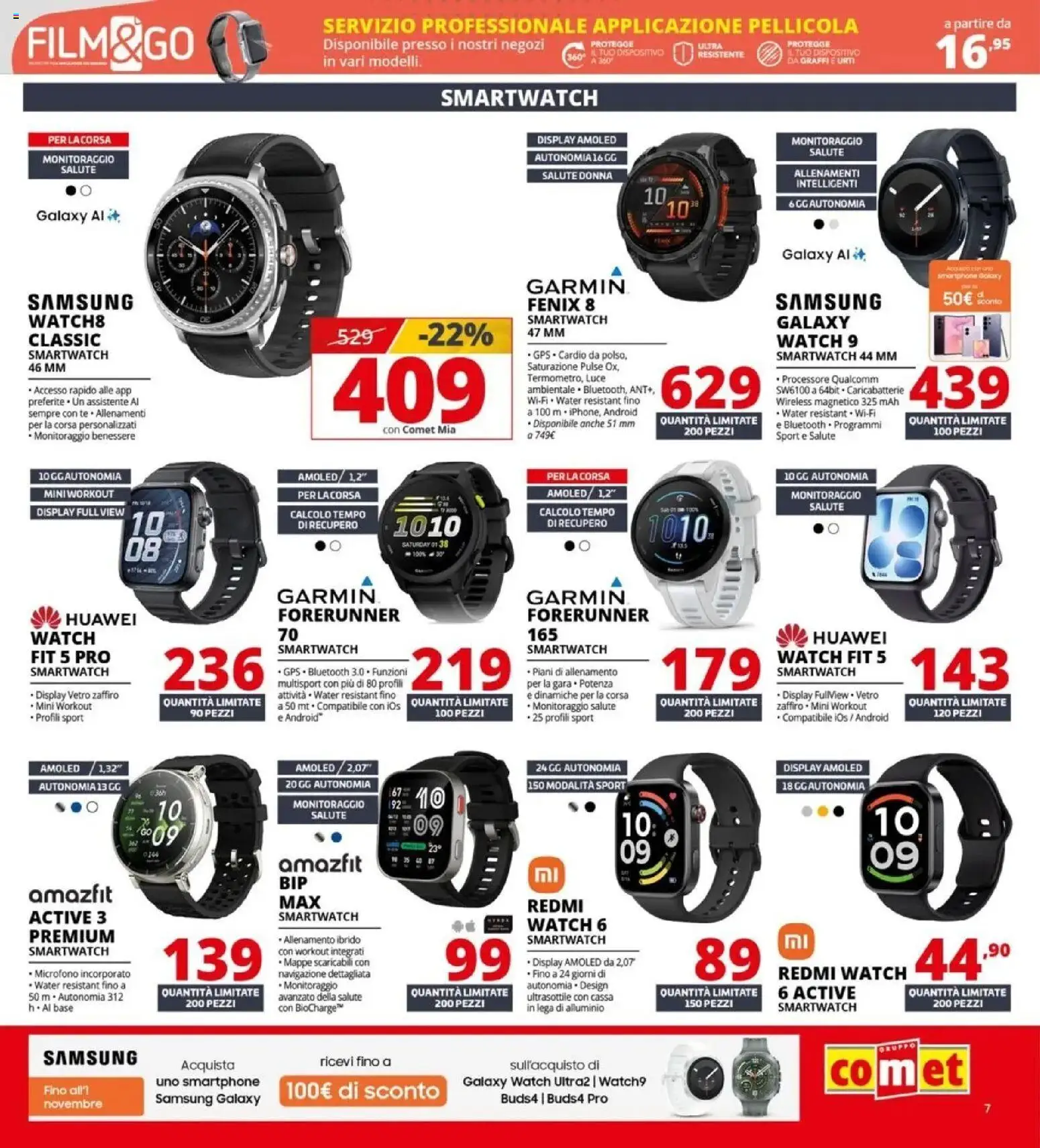 Volantino Comet del 08/10/2026 | Pagina: 6 | Prodotti: Samsung Galaxy, Pellicola, Navigazione, Smartwatch