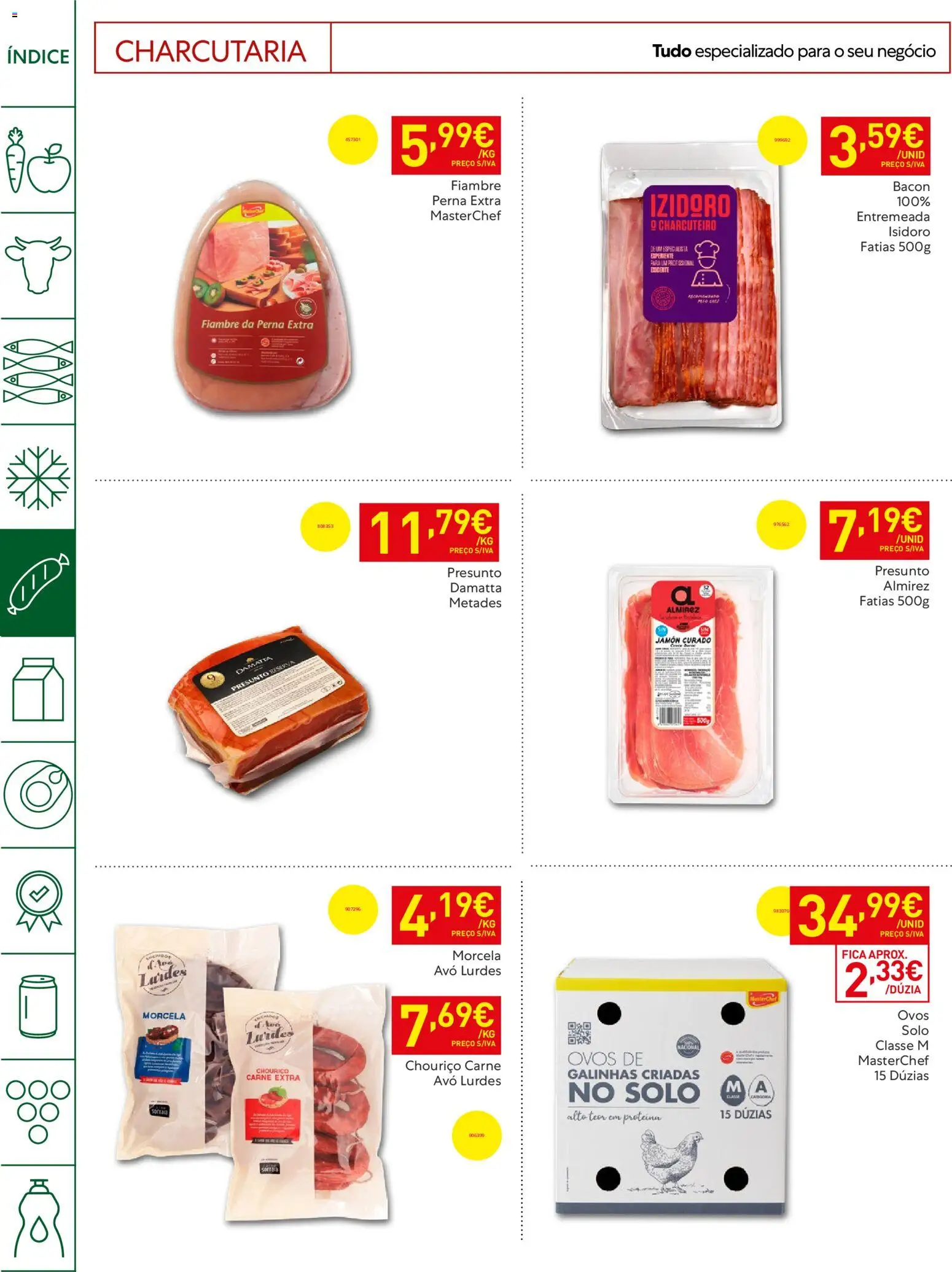 Recheio Horeca │ válido de 19.05.2026 | Página: 14 | Produtos: Bacon, Ovos, Presunto, Proteina