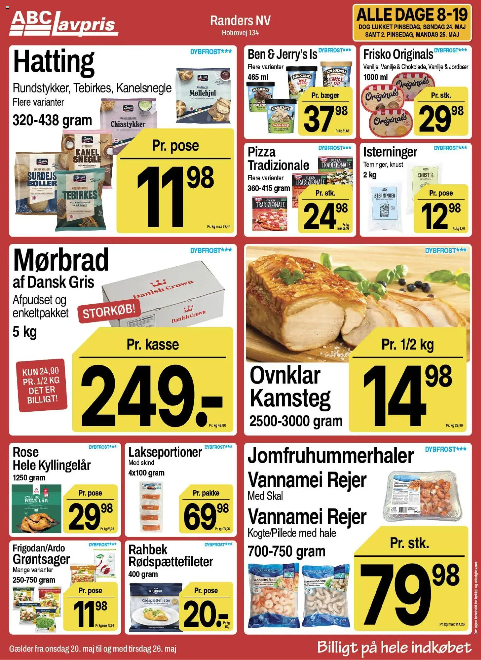 Abc Lavpris tilbudsavis – gyldig fra 20.05.2026 | Side: 8 | Produkter: Kanelsnegle, Jordbær, Is, Rejer