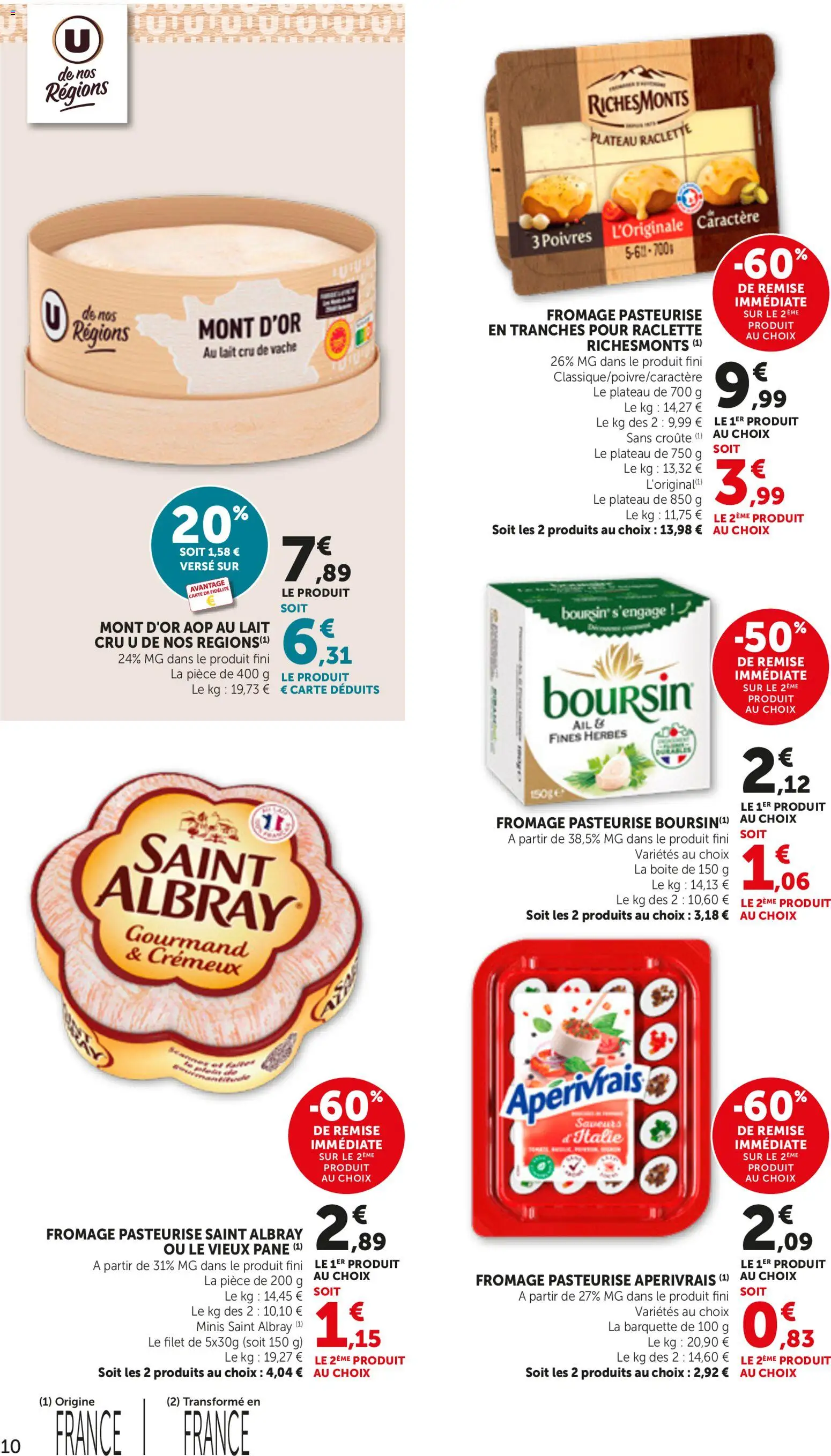 {H1} | Page: 10 | Produits: Ail, Raclette, Mont d'or, Raclette 3 poivres