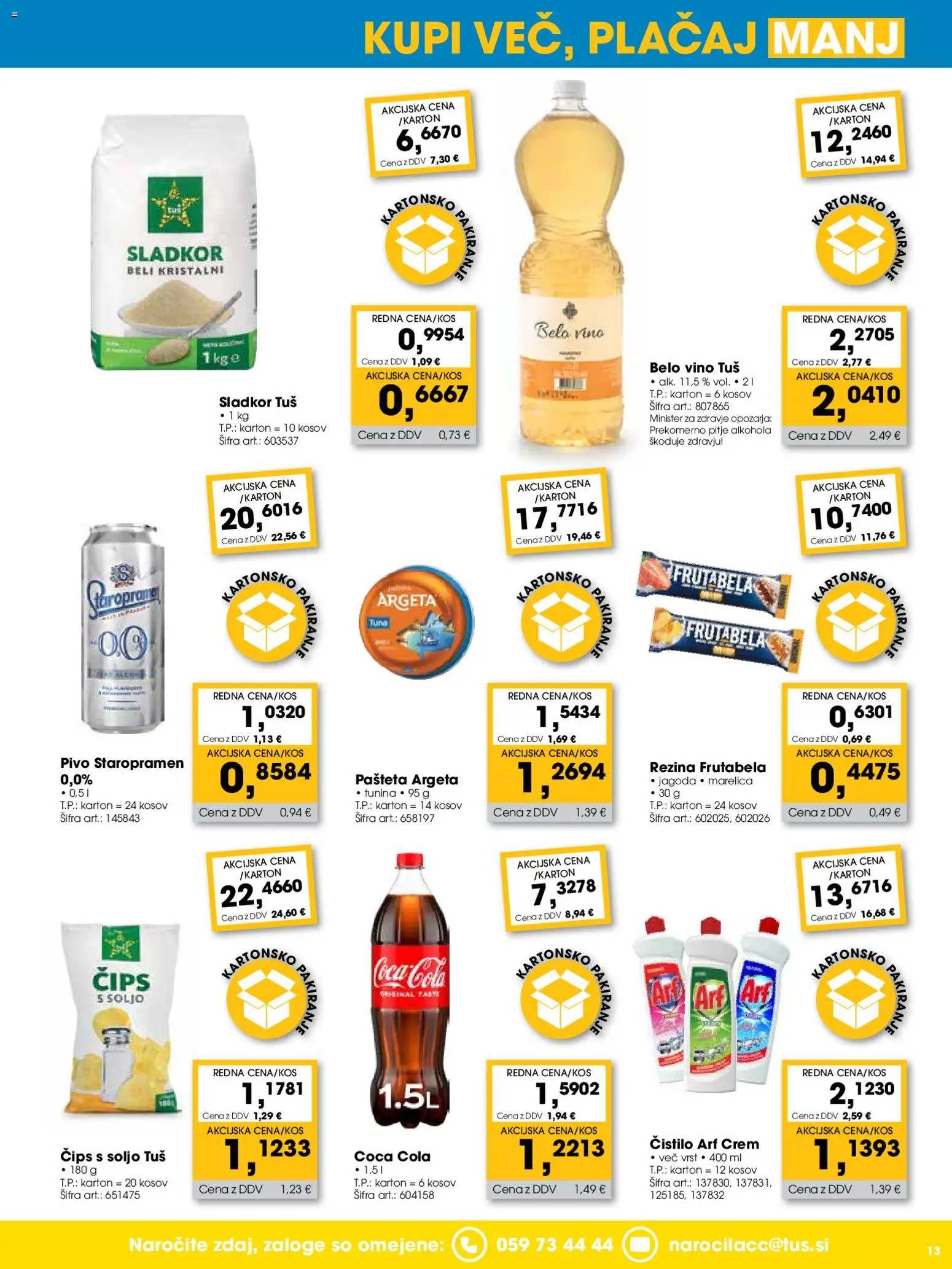 Novi Tuš katalog ponudbe – veljaven od 01.09.2026 | Stran: 13
