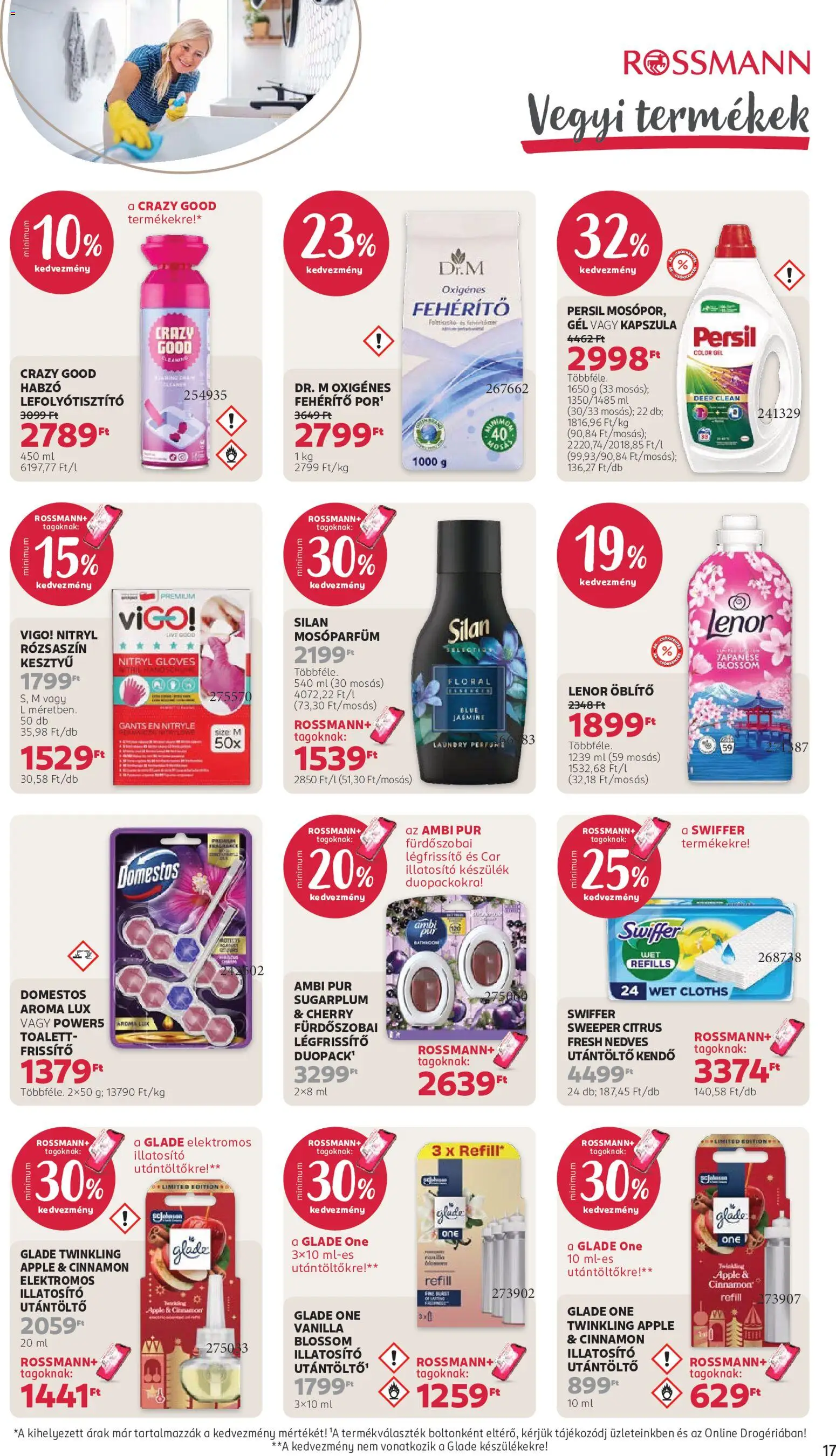 Rossmann akciós ujság - amely érvényes a következő dátumtól: 2026.10.05. | Oldal: 19 | Termékek: Kesztyű, Silan, Swiffer, Gél