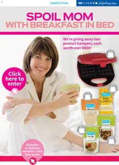 Clicks specials catalogue – valid from 01.04.2026 | Page: 109 | Products: Flour, Bed, Tea