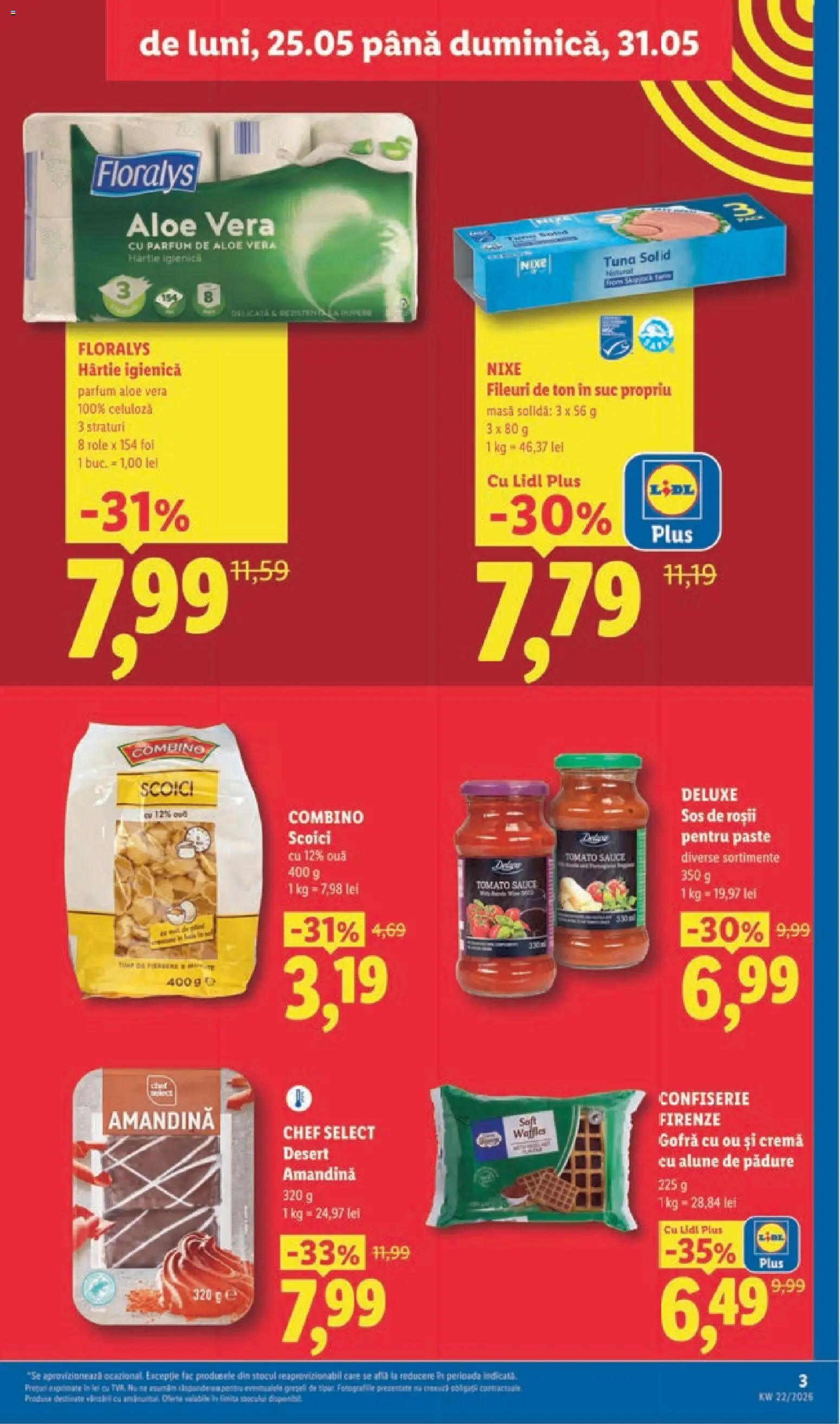 Noul catalog Lidl – valabil de la 25.05.2026 | Pagină: 3 | Produse: Masă, Alune, Ouă, Sos