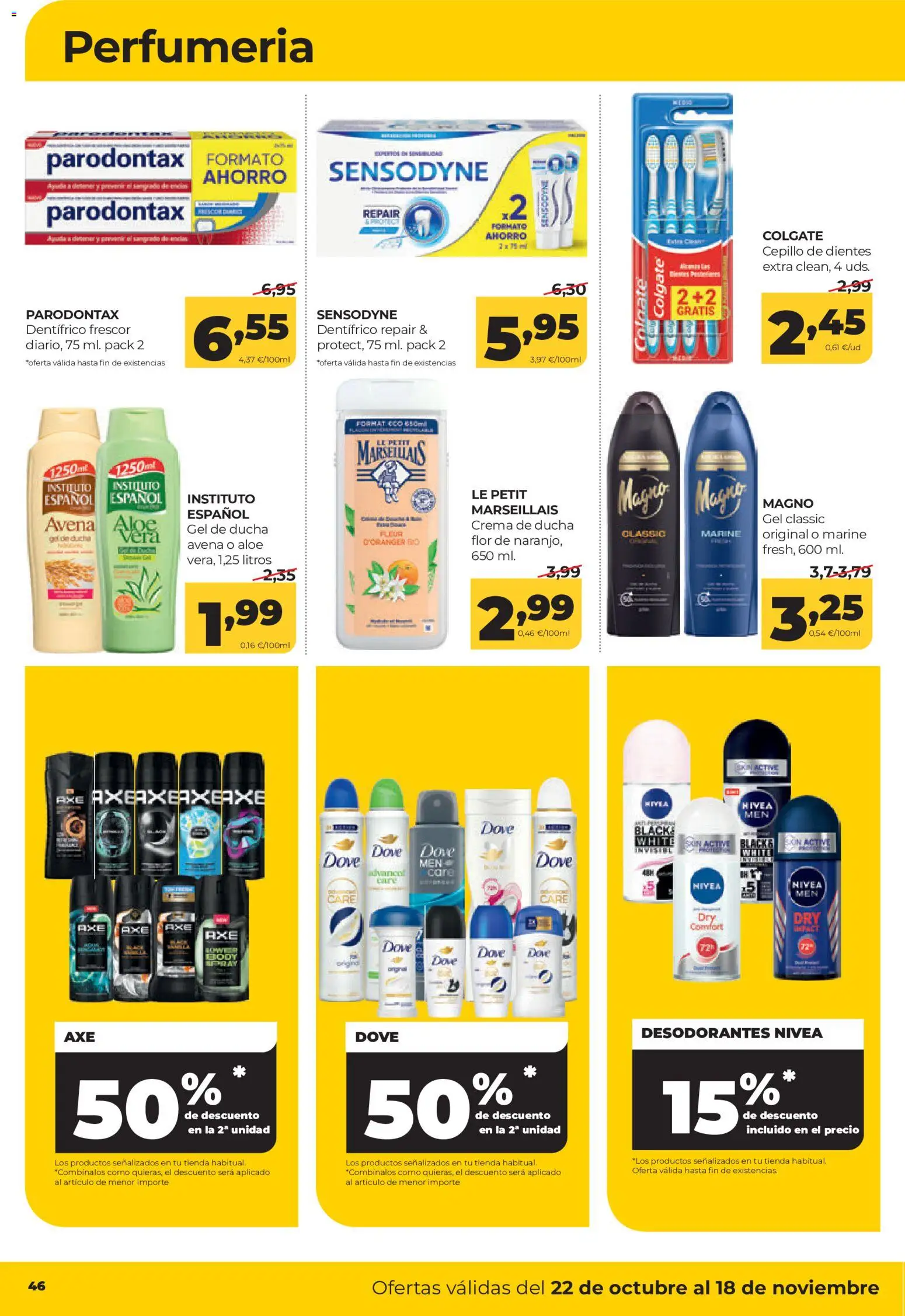 Alimerka folleto Asturias │ válido desde el 22/10/2026 | Página: 48 | Productos: Cepillo, Crema, Body, Ducha