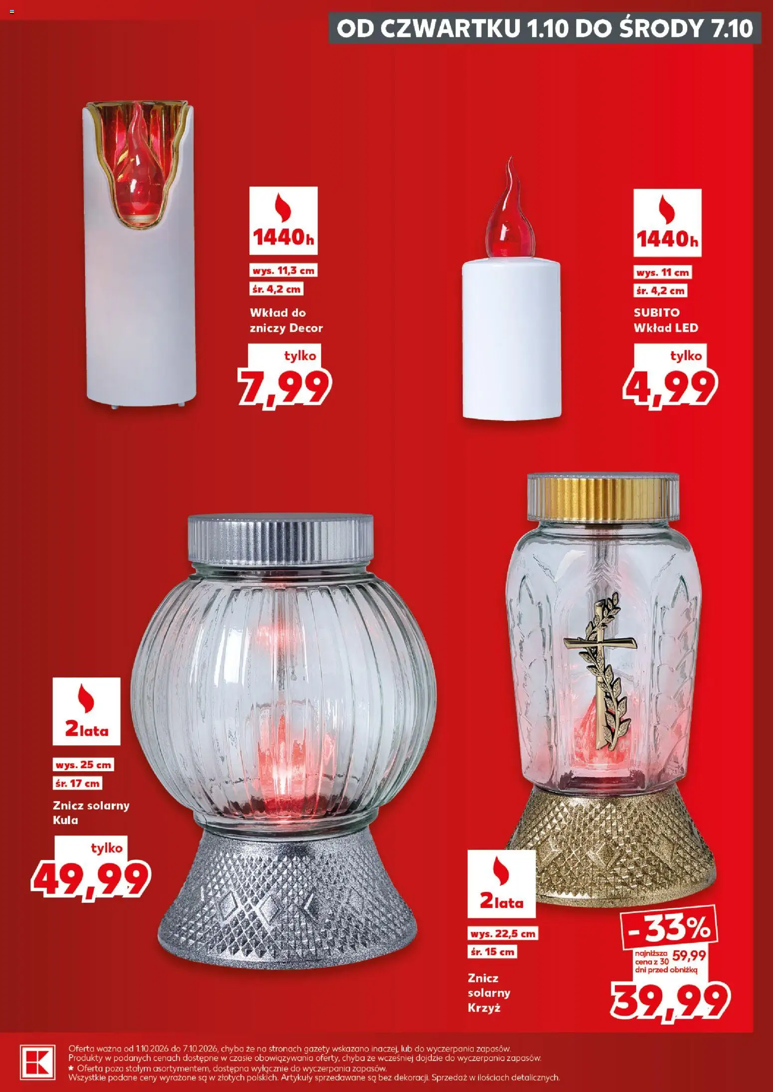 Kaufland Polsko leták - Katalog znicze od 01.10.2026 | Strana: 15 | Produkty: LED