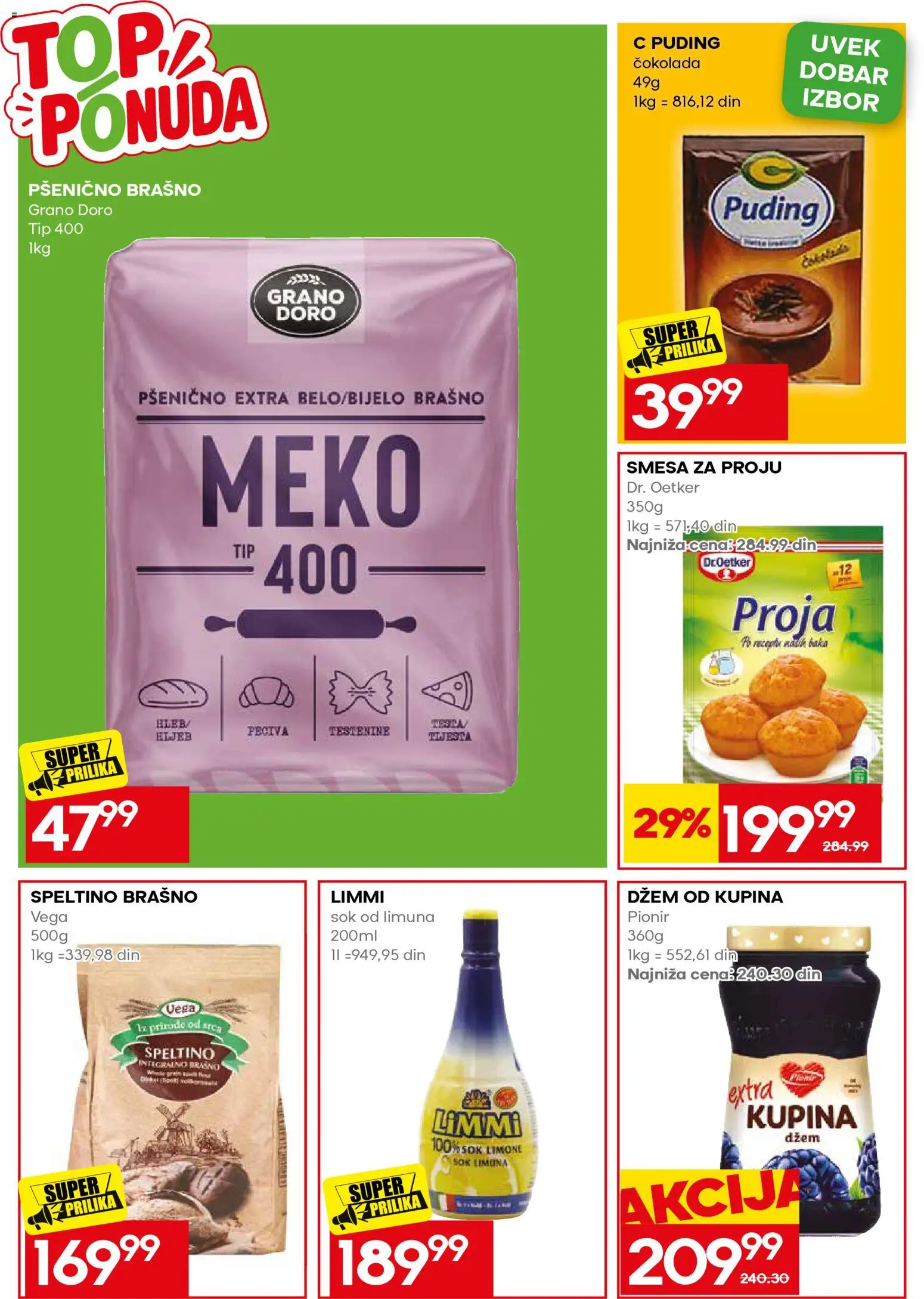 Mercator katalog - važi od 31.08.2026 | Strana: 36 | Proizvode: Kupina, Dr. Oetker, Čokolada, Sok