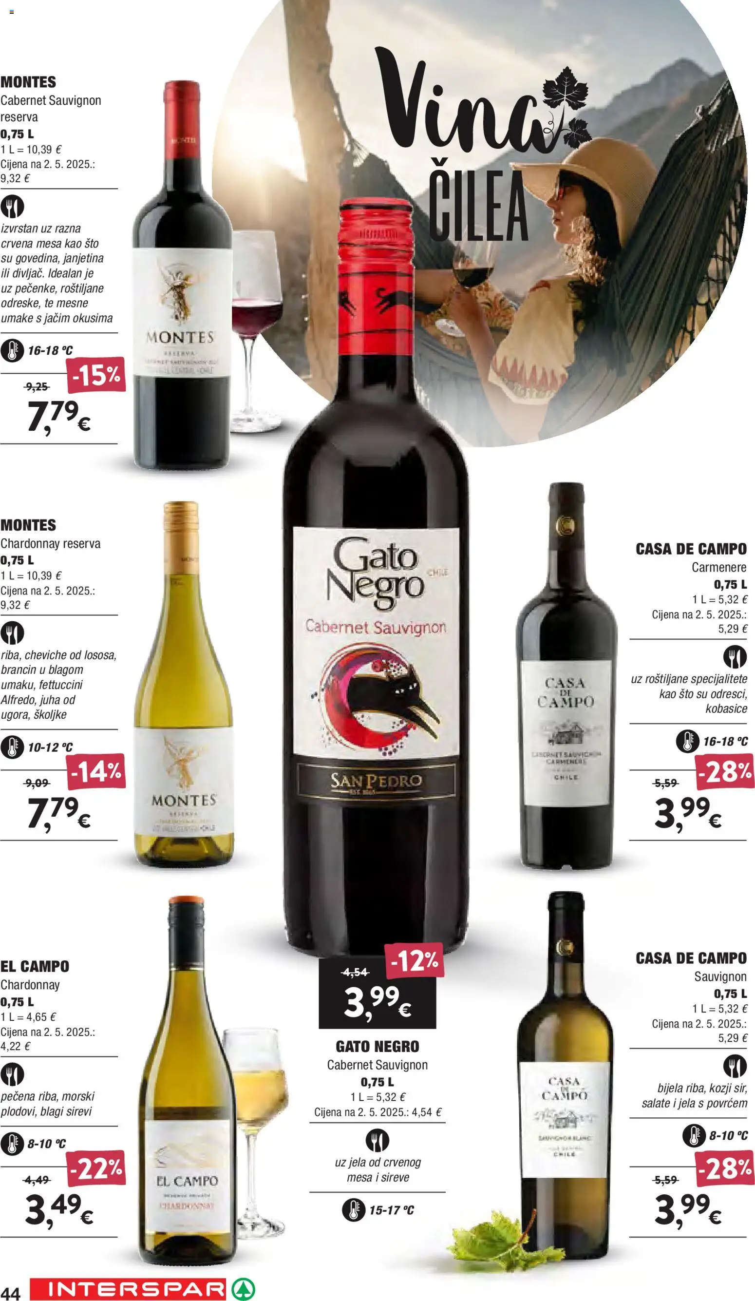 Interspar katalog | vrijedi od 16.09.2026 | Stranica: 44 | Proizvodi: Janjetina, Brancin, Juha, Cabernet sauvignon