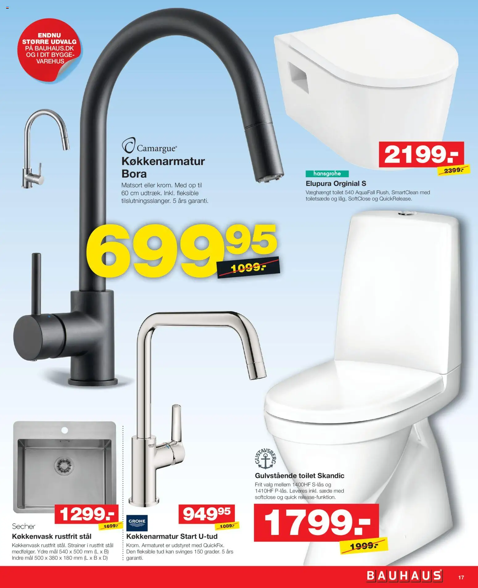Bauhaus tilbudsavis – gyldig fra 01.05.2026 | Side: 17 | Produkter: Toilet