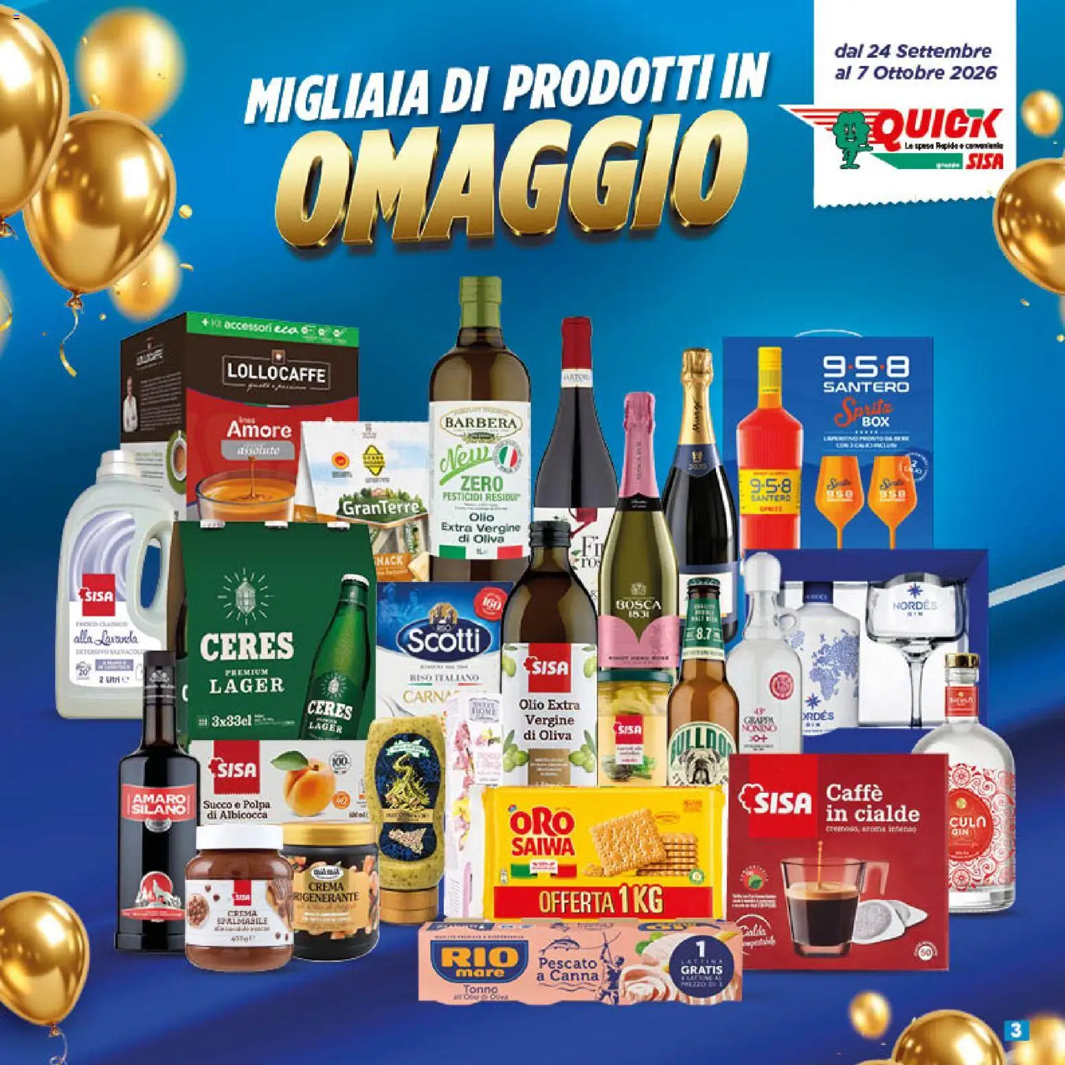 Volantino SISA del 24/09/2026 | Pagina: 3 | Prodotti: Succo, Riso, Ceres, Tonno