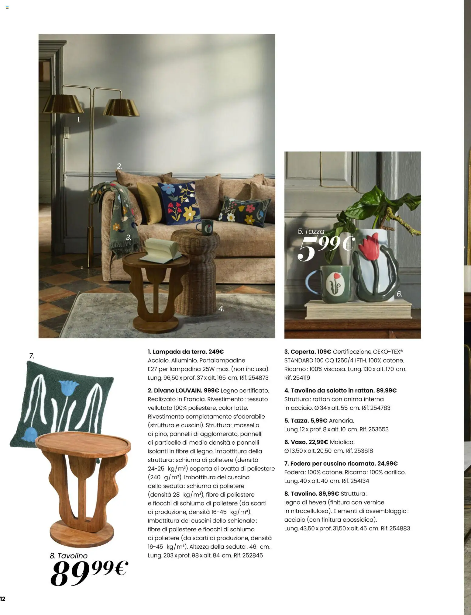 Volantino Maisons du Monde del 23/09/2026 | Pagina: 12 | Prodotti: Fiocchi, Cuscino, Coperta, Lampada