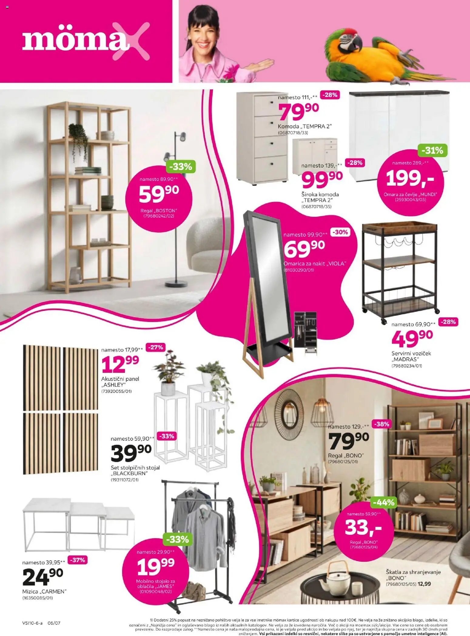 Novi Mömax katalog ponudbe – veljaven od 27.09.2026 | Stran: 6 | Izdelki: Mizica, Omara, Oblacila, Voziček