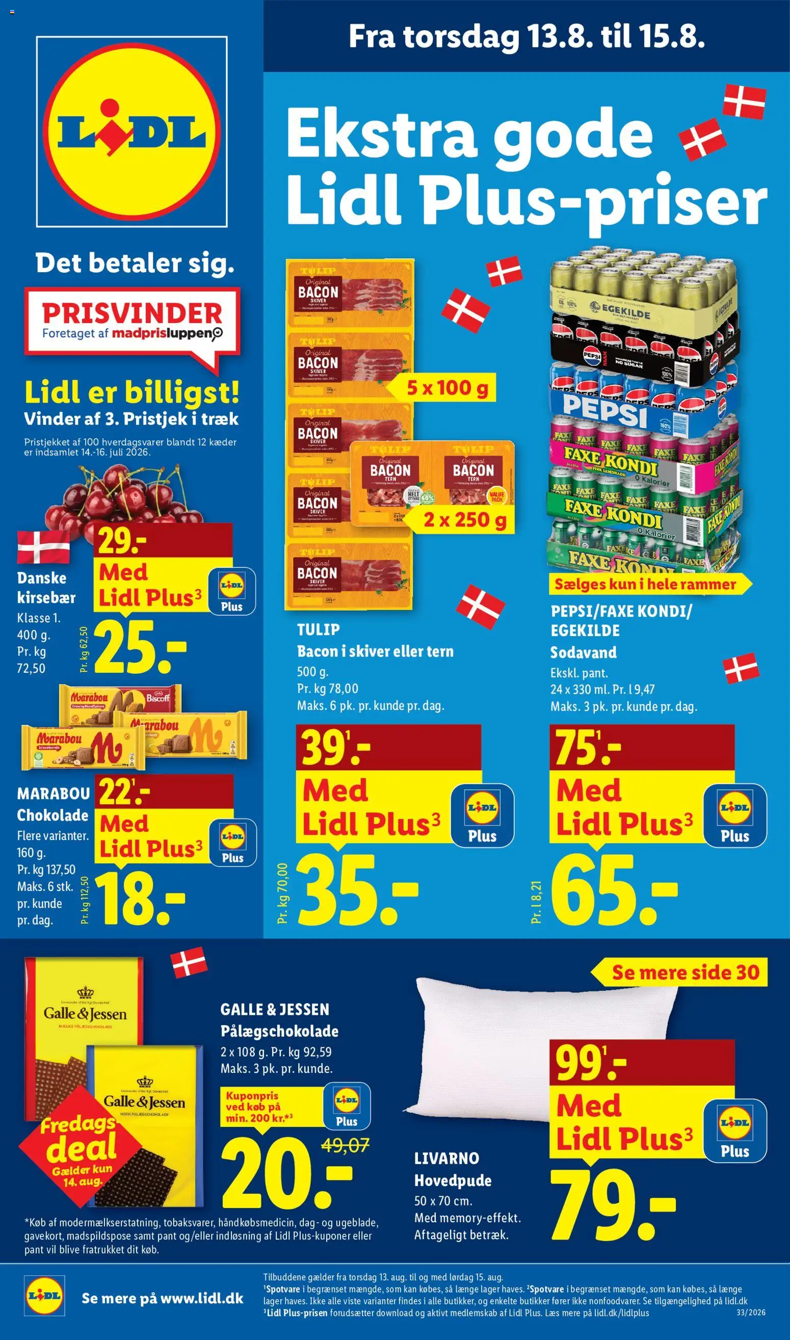 Lidl tilbudsavis – gyldig fra 09/08/2026 | Side: 39 | Produkter: Rammer, Chokolade, Kirsebær, Faxe Kondi