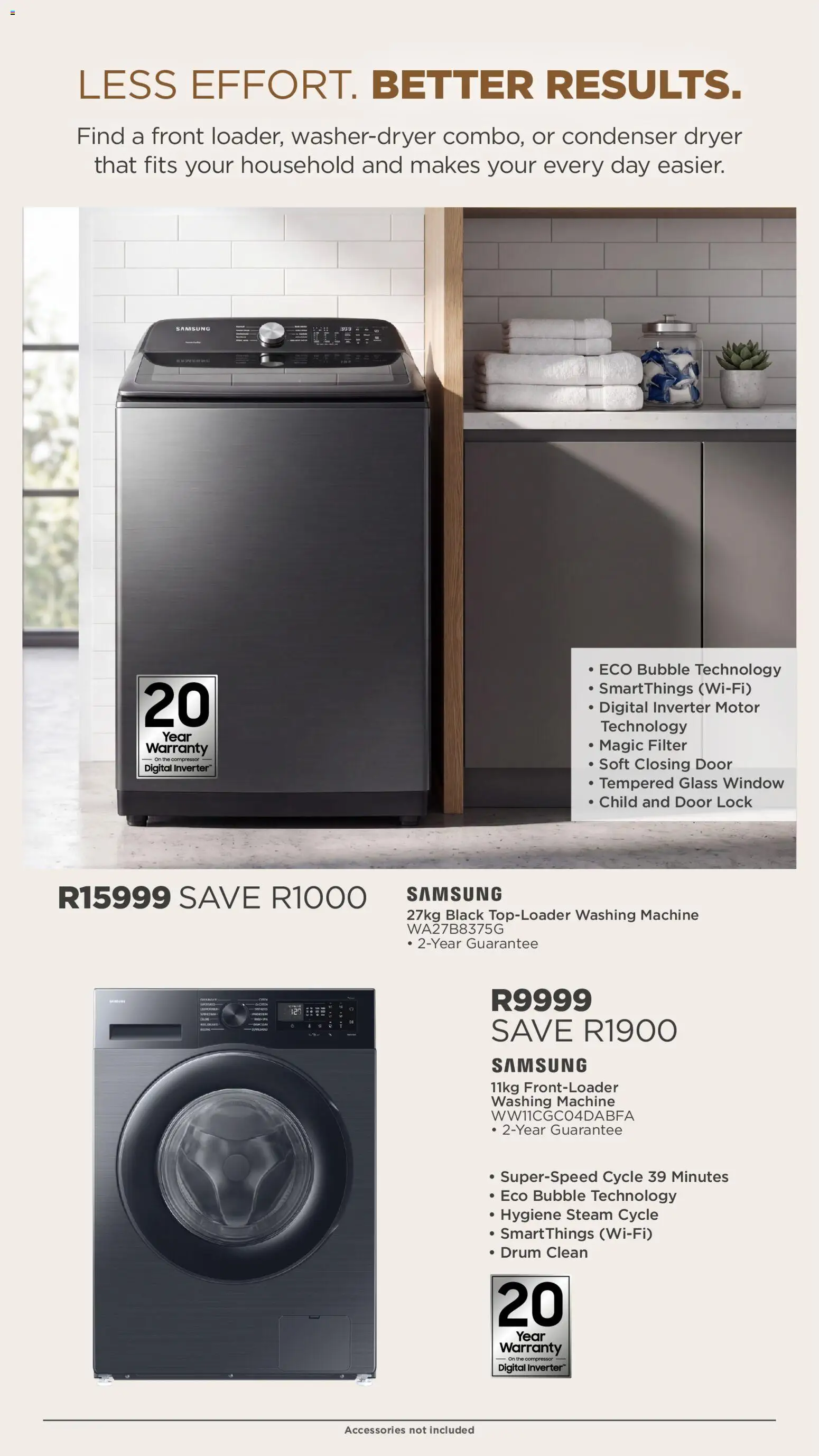 New House and Home catalogue – valid from 20/07/2026 | Page: 50 | Products: Washing machine, Dryer, Lock, Compressor