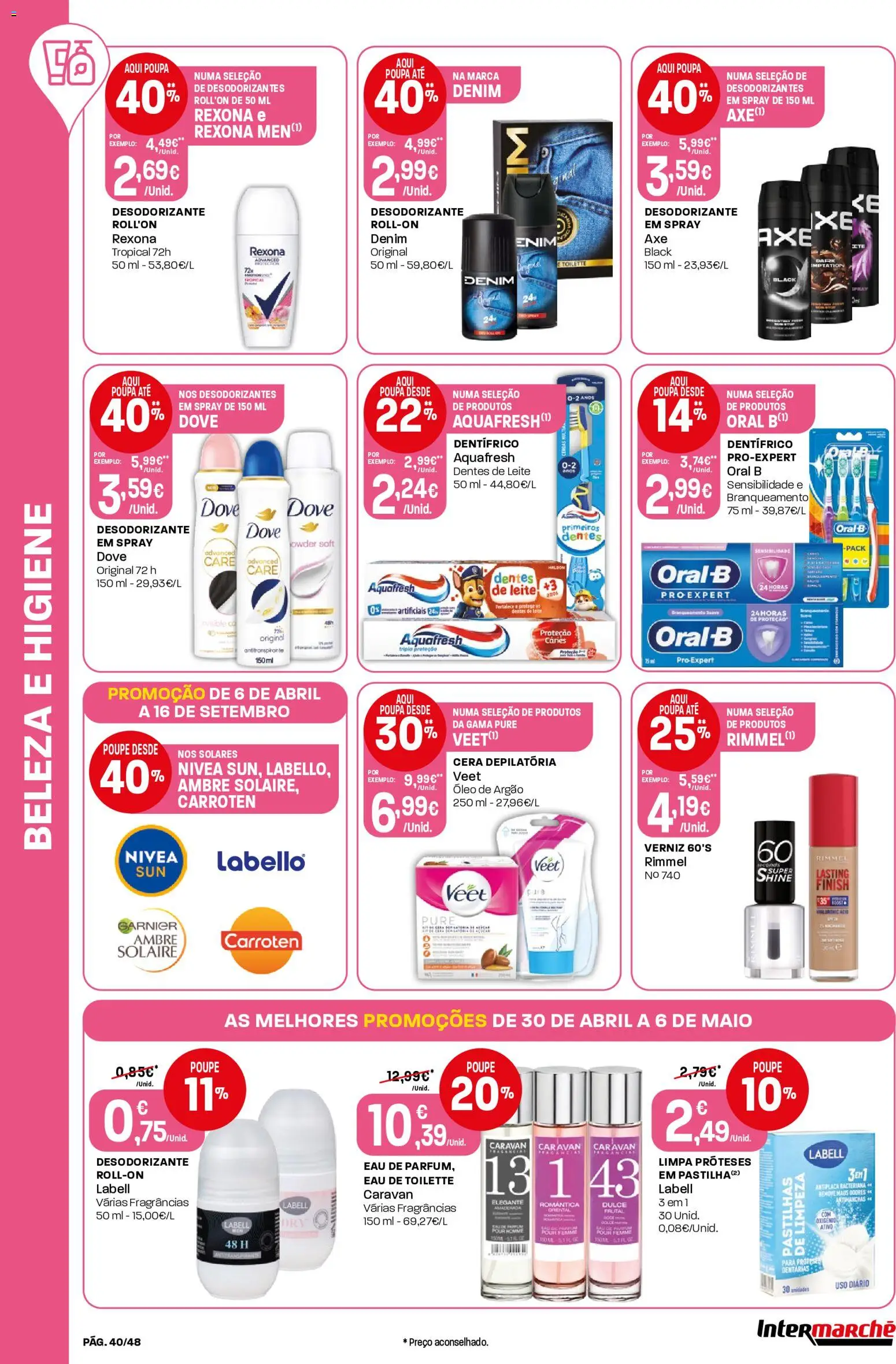 Intermarché folheto | 30/04/2026 |  🎉 Como obter um desconto limitado? Poupe ainda hoje! | Portugal