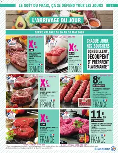 E.Leclerc - Prévisualisation de PORC : COTE AVEC OS PREMIERE, ECHINE OU FILET A GRILLER, Caissette de 10 pièces minimum. valide à partir de 26.05.2026 | Page: 59 | Produits: Viande, Porc, Viande bovine