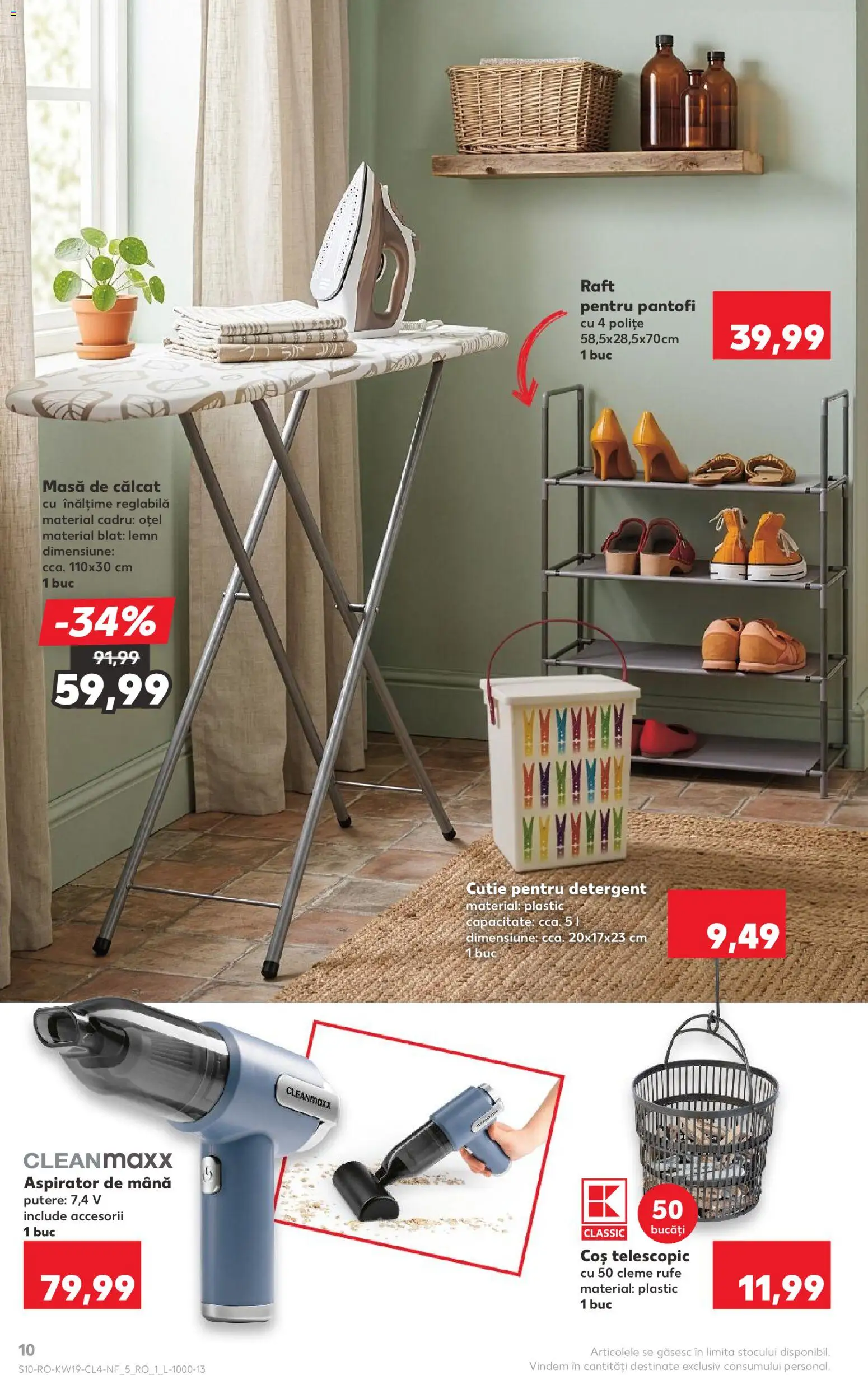 Noul catalog Kaufland – valabil de la 06.05.2026 | Pagină: 10 | Produse: Aspirator, Pantofi, Coș, Raft