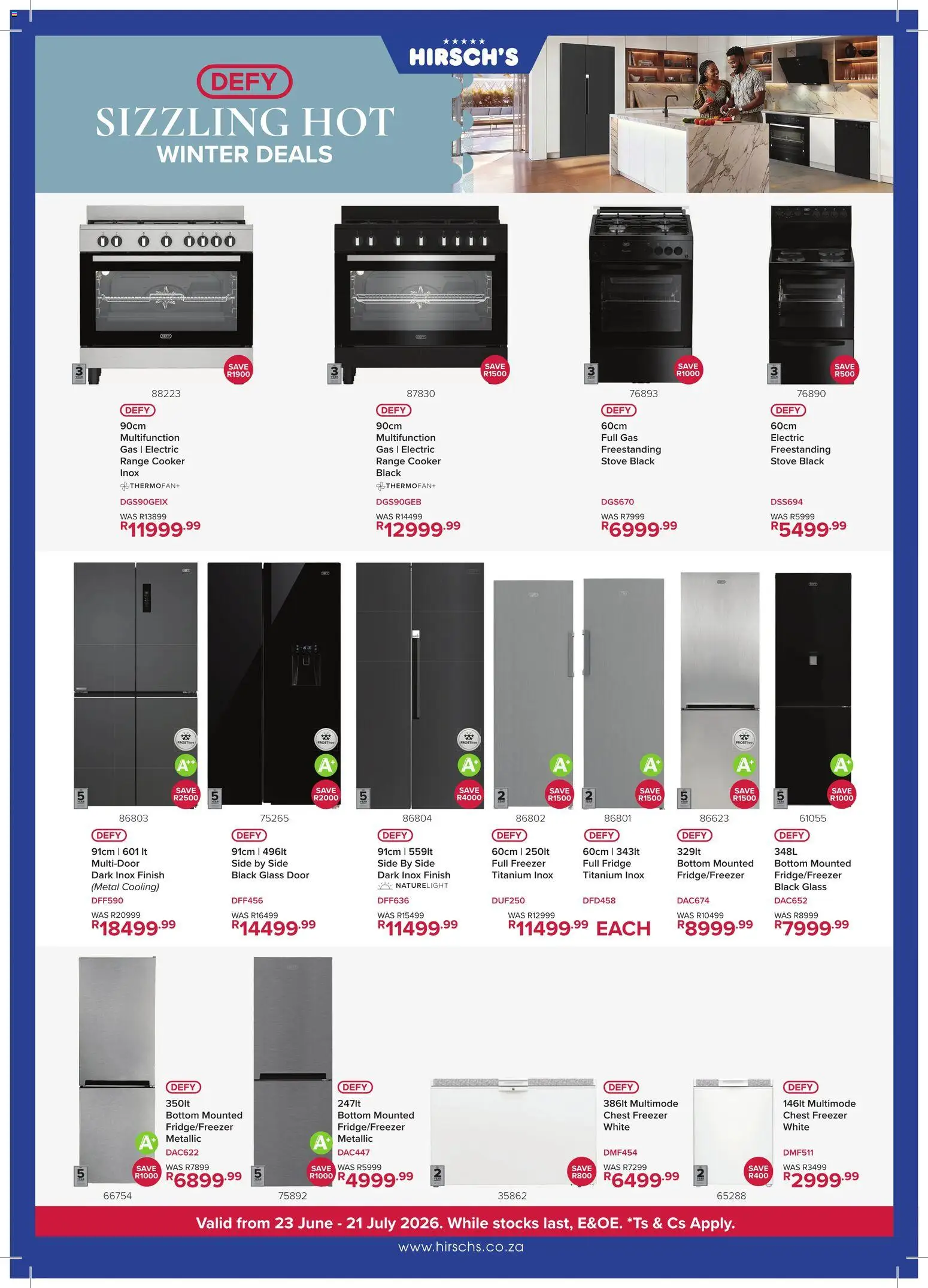 New Hirsch's catalogue – valid from 23/06/2026 | Page: 18 | Products: Freezer, Stove, Fridge, Chest freezer
