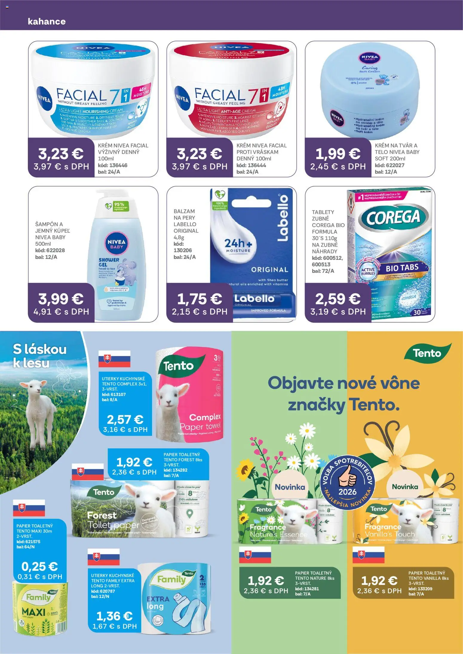 Nové Labaš akcie – leták je platný od 09.10.2026 | Strana: 34 | Produkty: Nivea, Šampón, Toaletný papier, Krém
