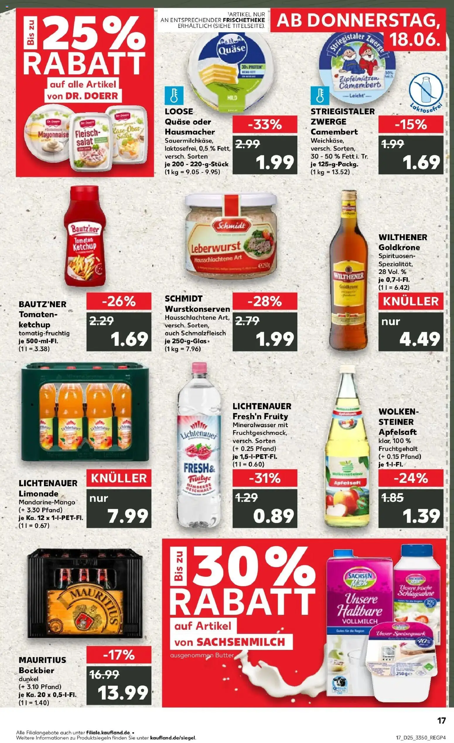 Kaufland Prospekt Aue-Bad Schlema – gültig ab 15.06.2026 | Seite: 2 | Produkte: Wilthener, Mineralwasser, Mayonnaise, Fleisch
